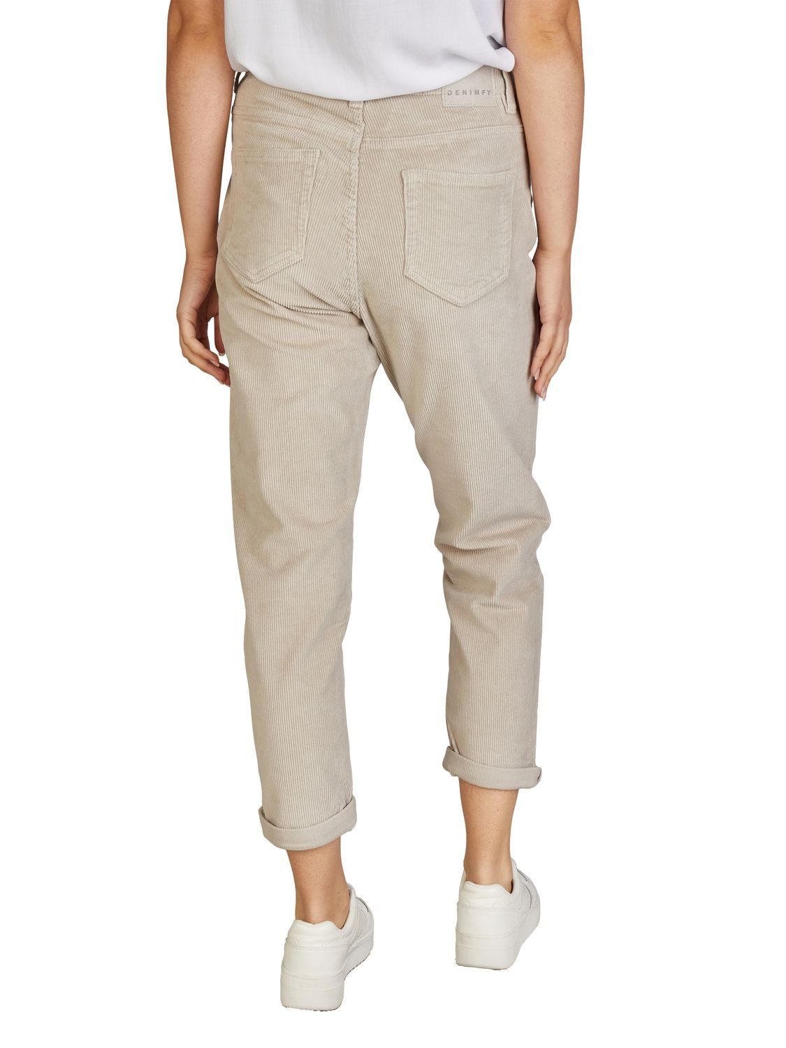 DENIMFY Chinohose Damen Hose DFYLisa Mom Fit Freizeithose mit Stretch