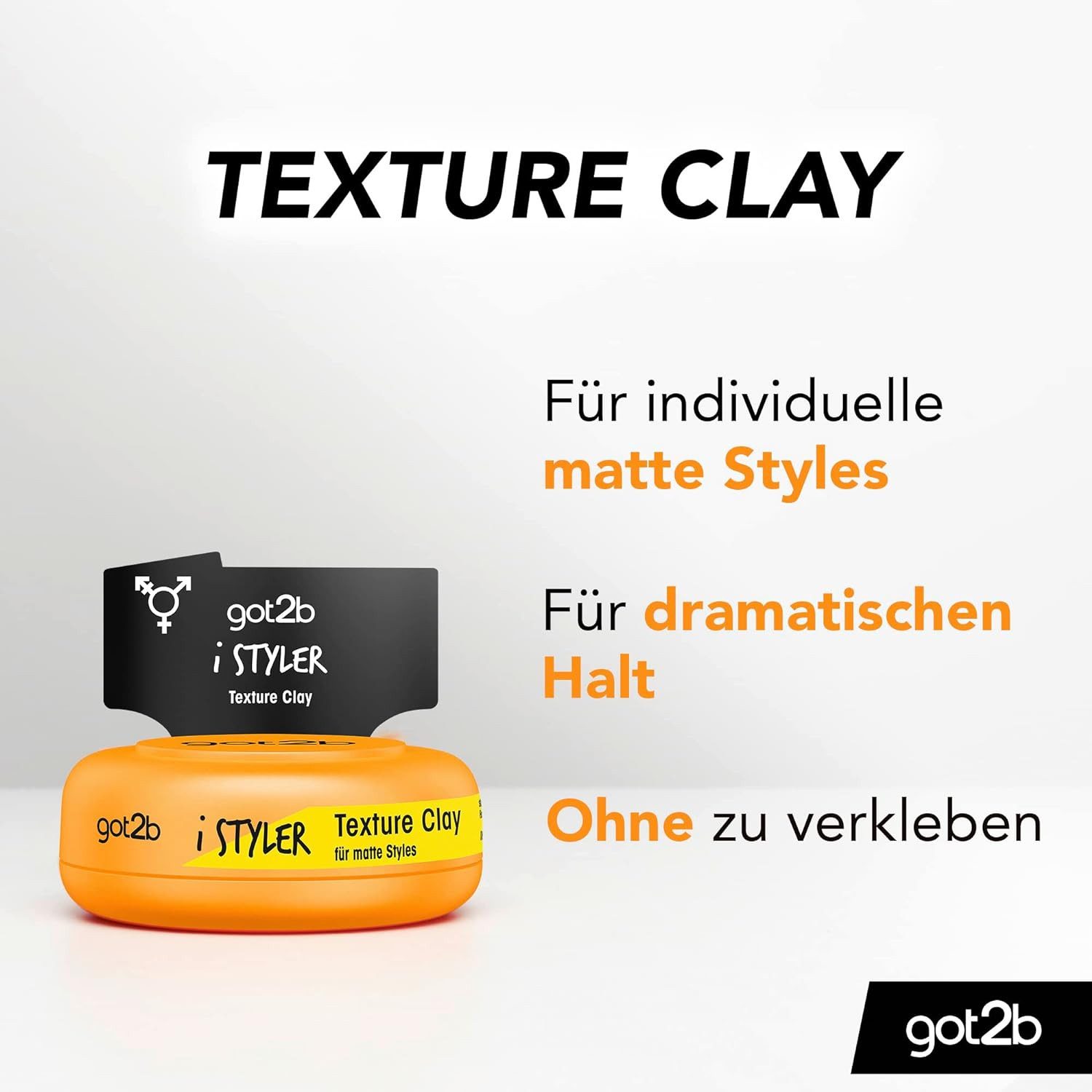 got2b Haarpomade iStyler Texture Clay 75 ml Halt 4, Haarpaste mit Matt-Effekt
