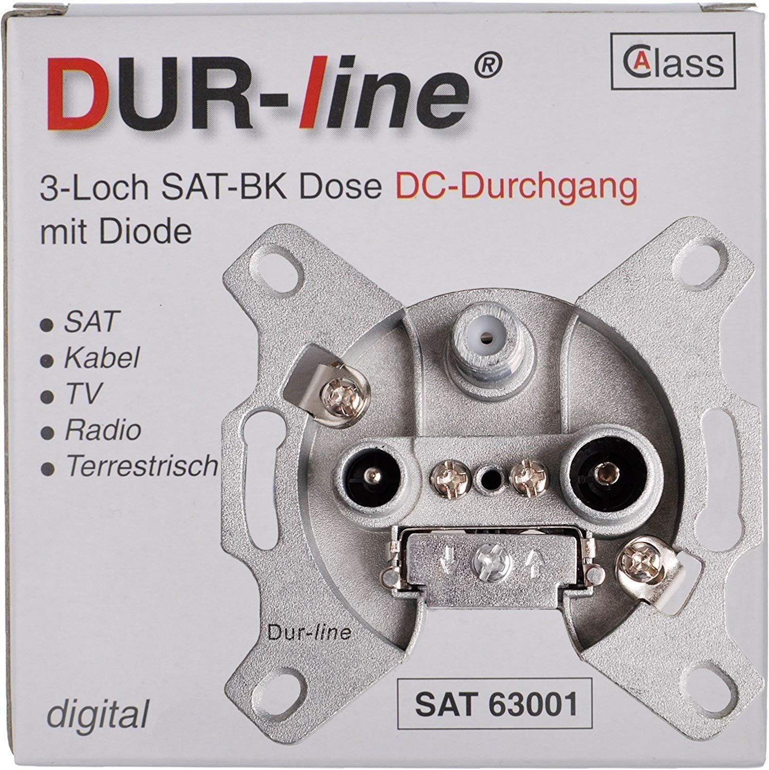 DUR-line DUR-line DSA 63001 - Sat-Durchgangsdose SAT-Kabel