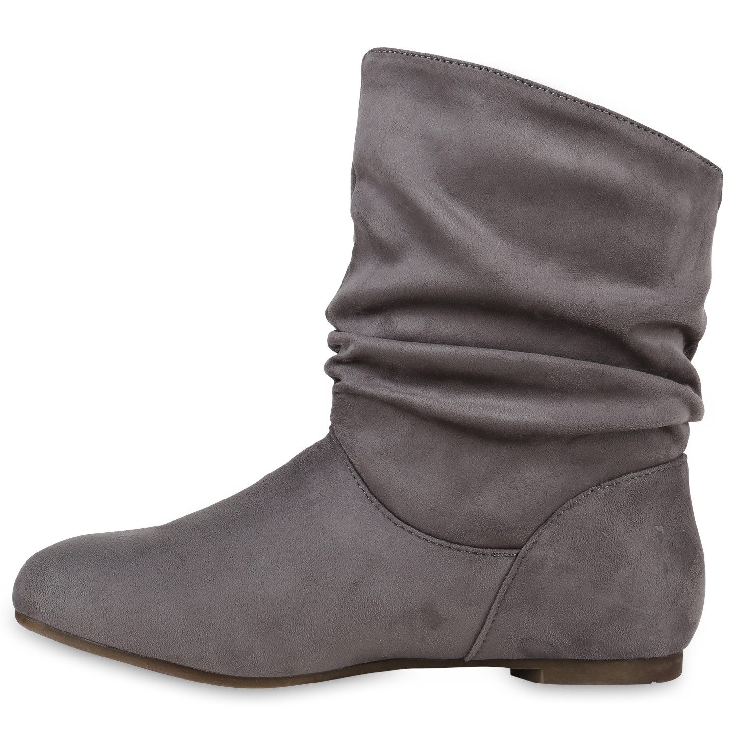 VAN HILL 812201 Schlupfboots Damen Schlupfstiefel Leder-Optik Stiefeletten Bequeme