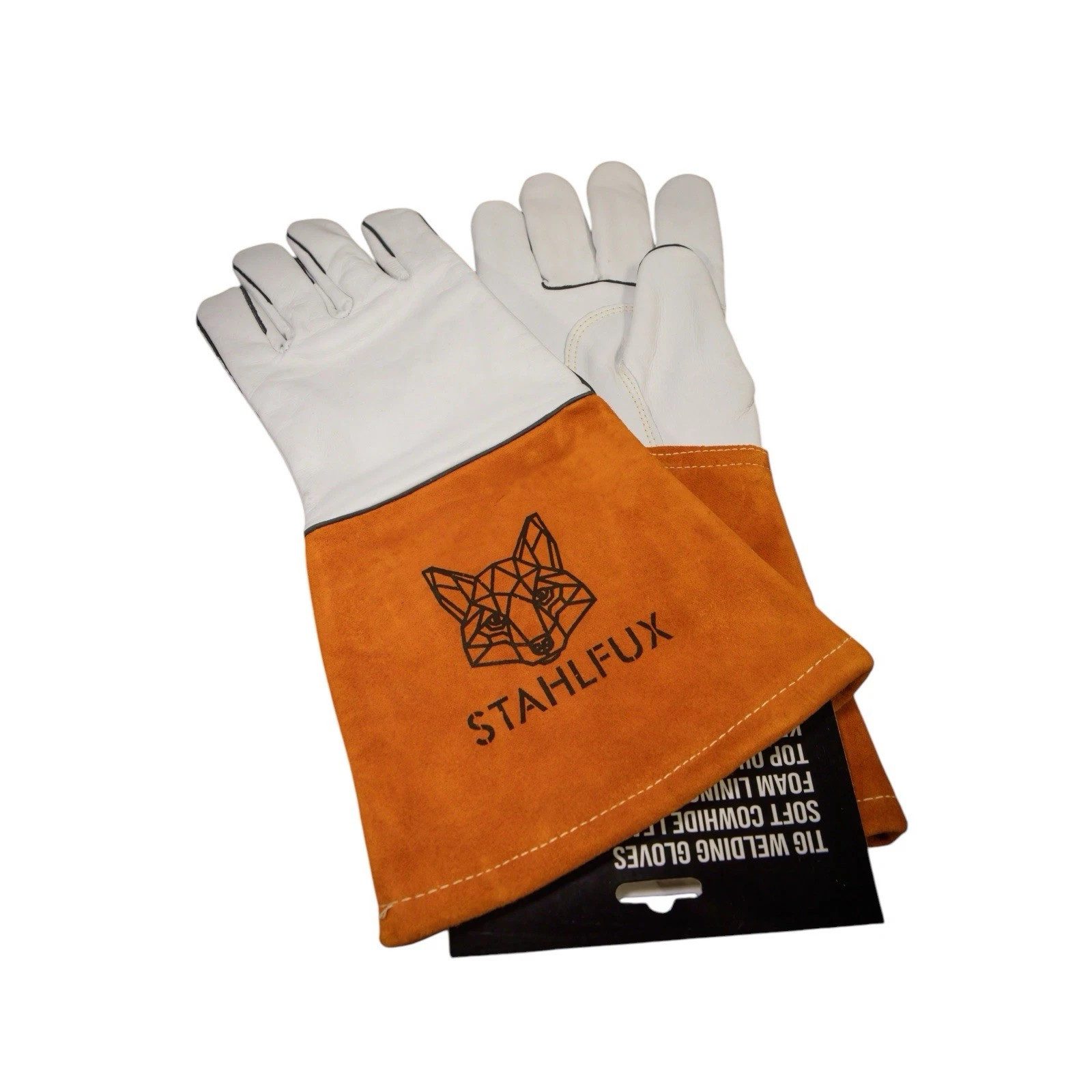 StahlFux Schweißerhandschuhe Schweißerhandschuhe Handschuhe (Spar-Set, 1-St., schweißen) robustem Ziegenleder für lange Haltbarkeit und präzises Arbeiten