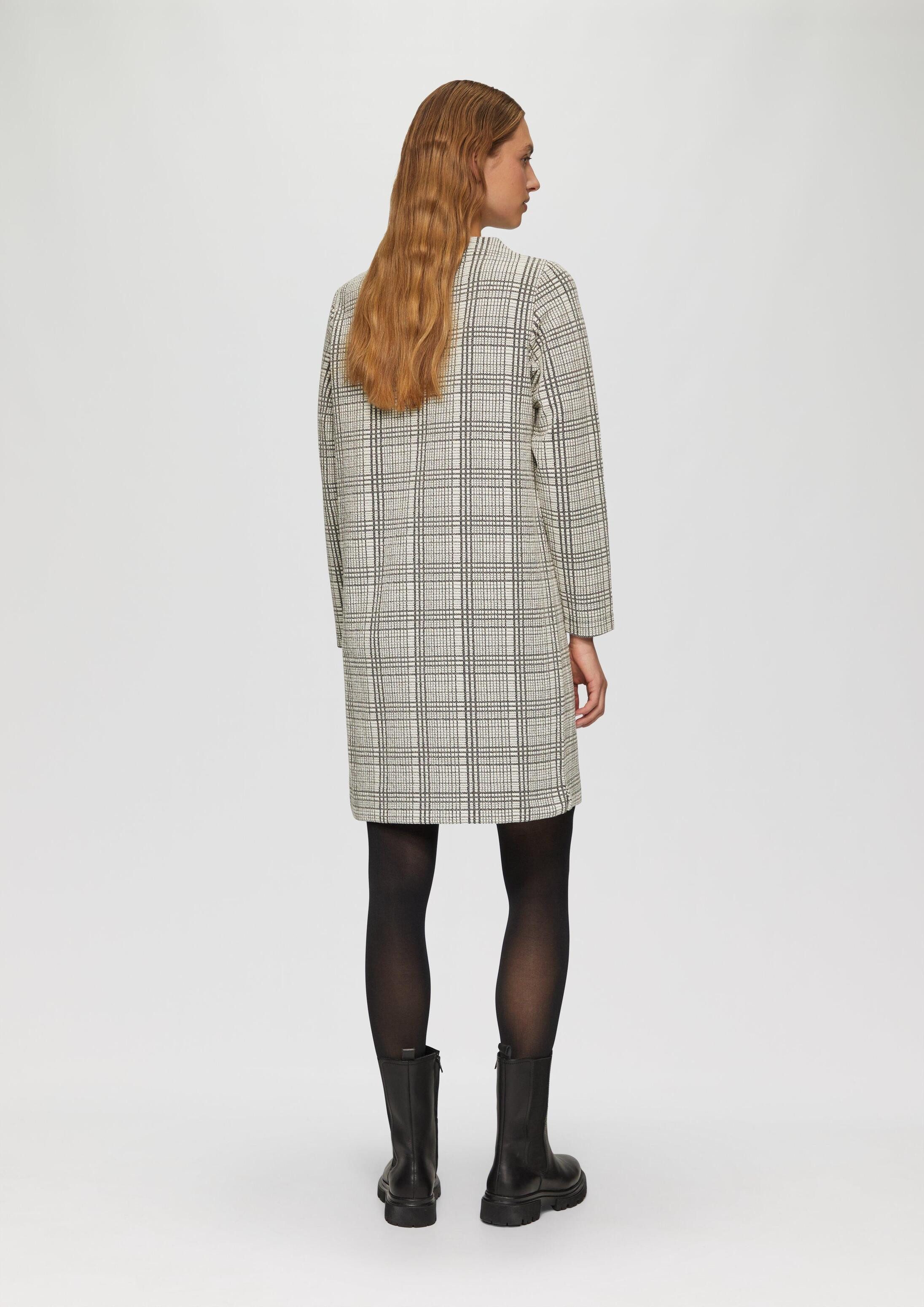 s.Oliver Minikleid Kleid Gemustertes Sweat-Kleid mit Turtleneck