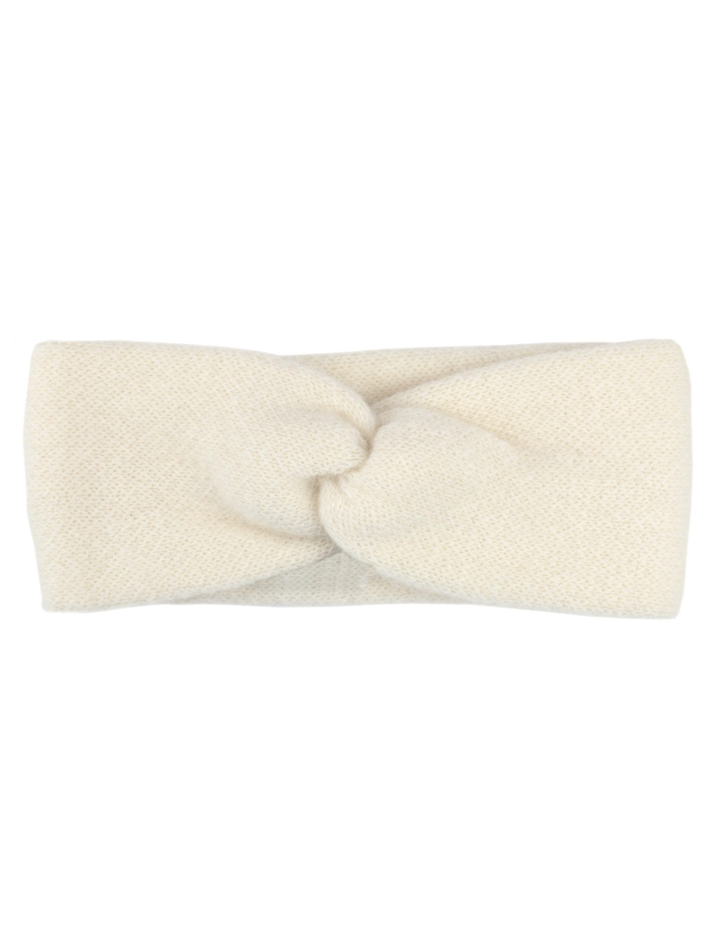 Zwillingsherz Stirnband "Classic" Knoten vorn, Cashmere, Feinstrick