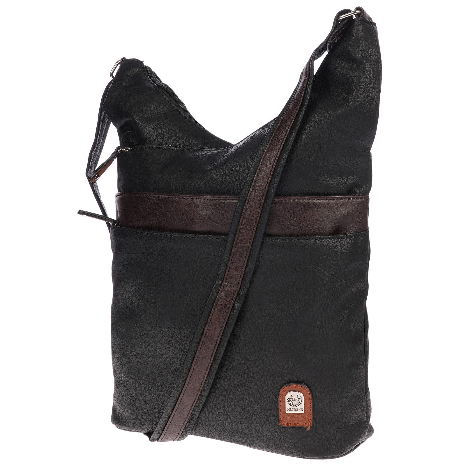 Christian Wippermann Umhängetasche Große Umhängetasche Damen Tasche Schultertasche (einzeln), Crossover Leder Optik