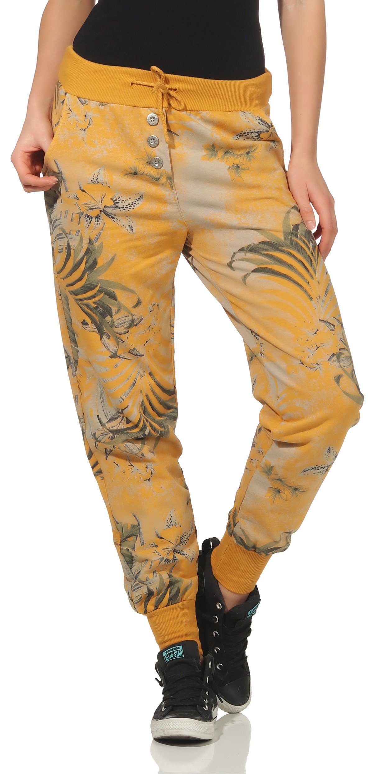 malito more than fashion Jogginghose 83728 Sweatpants mit Jungelprint