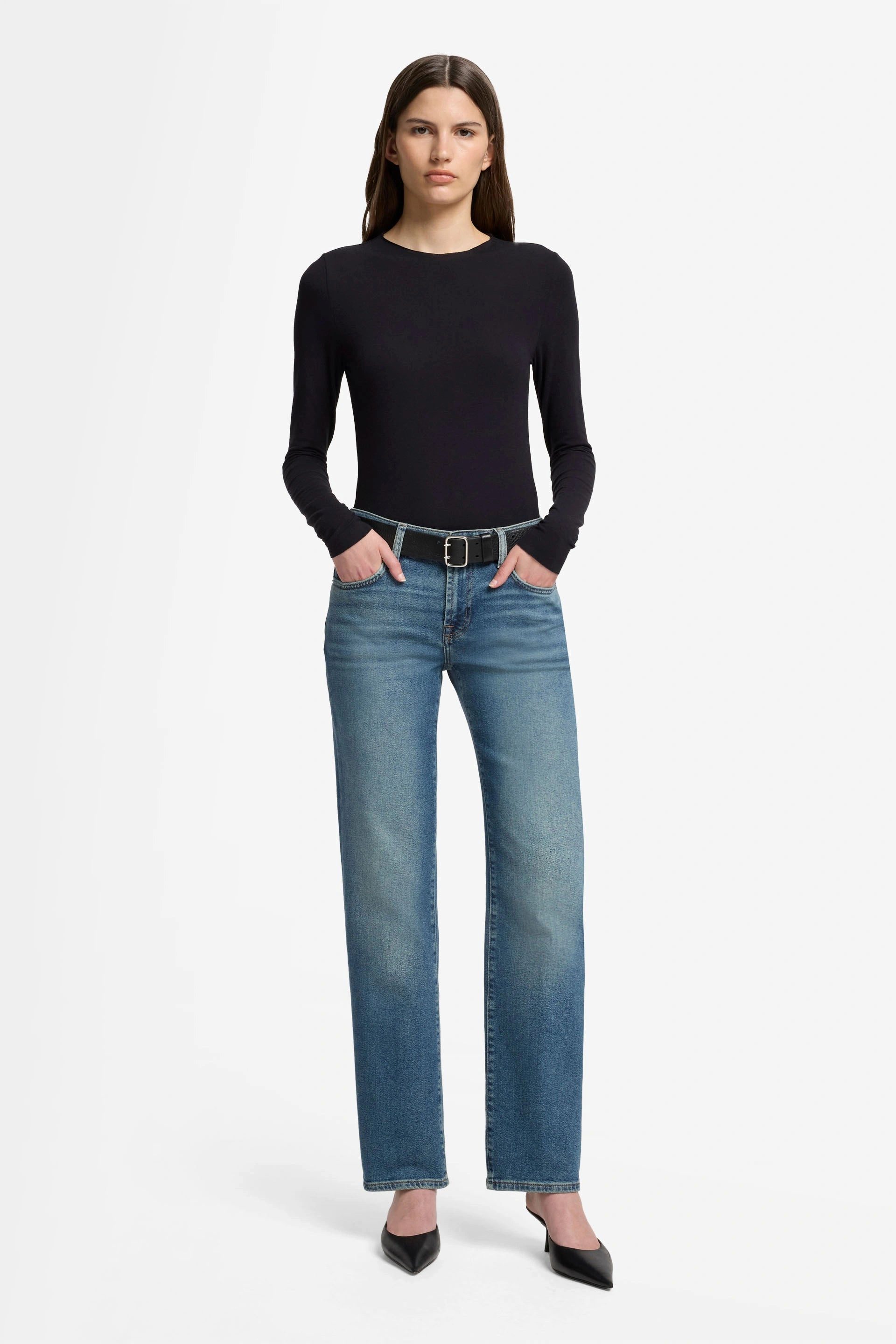 SEVEN FOR ALL MANKIND 5-Pocket-Jeans SEVEN FOR ALL MANKIND Jeans CALIE Mid Waist - Sea Level
