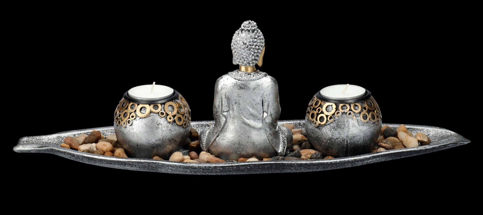 Teelichthalter 2er Dekoschale Mythologie - Figur Buddha Shop Teelichthalter GmbH - Set Deko Figuren