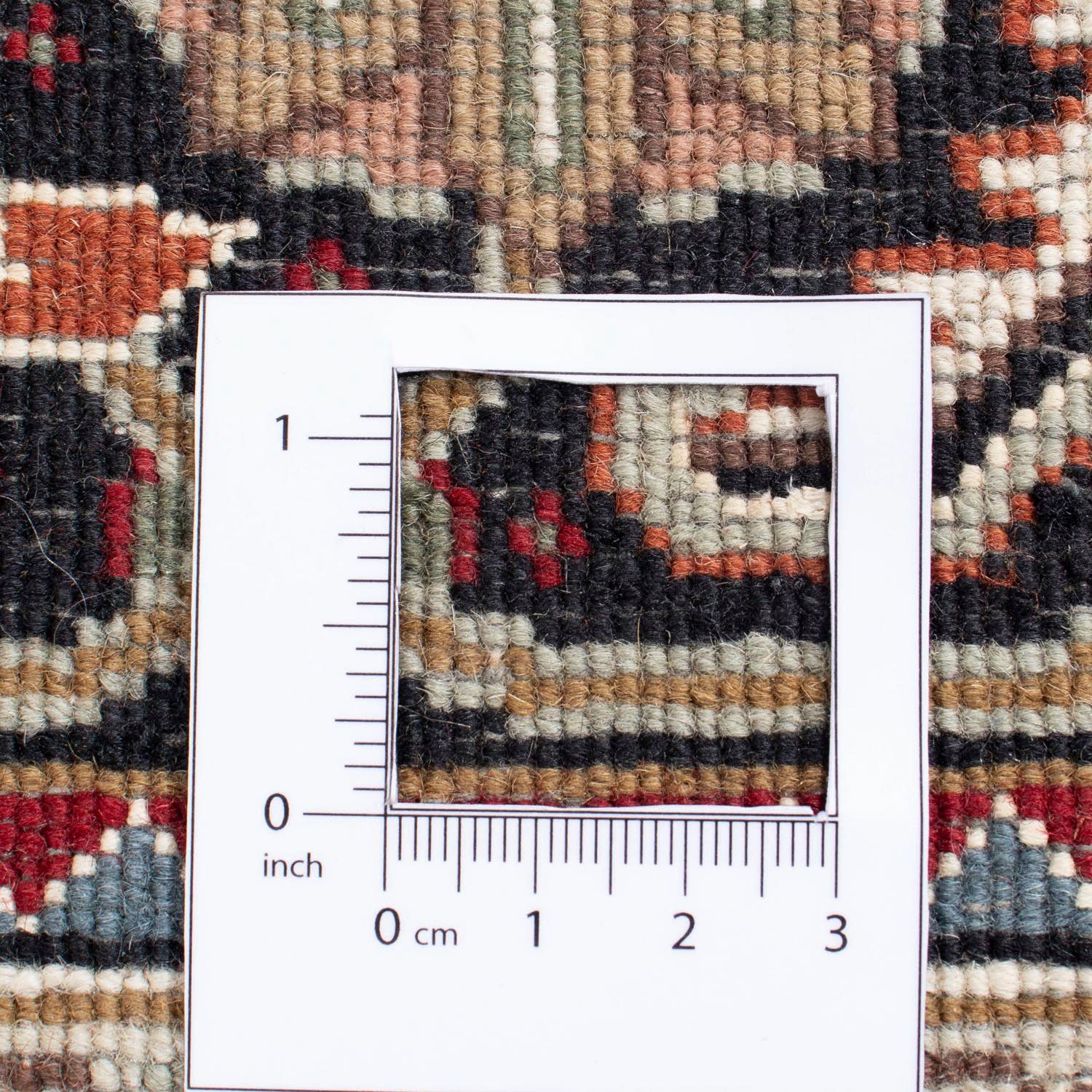 Höhe: Wollteppich Täbriz Rosso mm, Raj 61 8 - Handgeknüpft 85 rechteckig, 50 cm, morgenland, x scuro Blumenmuster