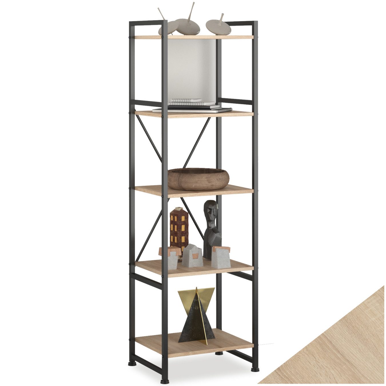 tectake Bücherregal Regal, Set 1-tlg., Industrial günstig online kaufen