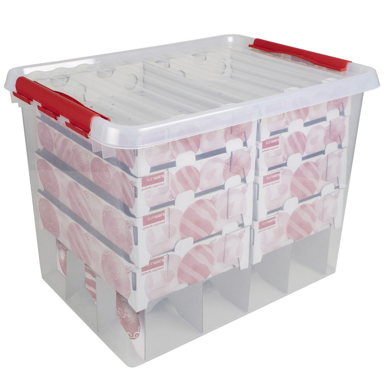 Sunware Aufbewahrungsbox Sunware Weihnachtsbox Q-line 72L mit Einsatz für