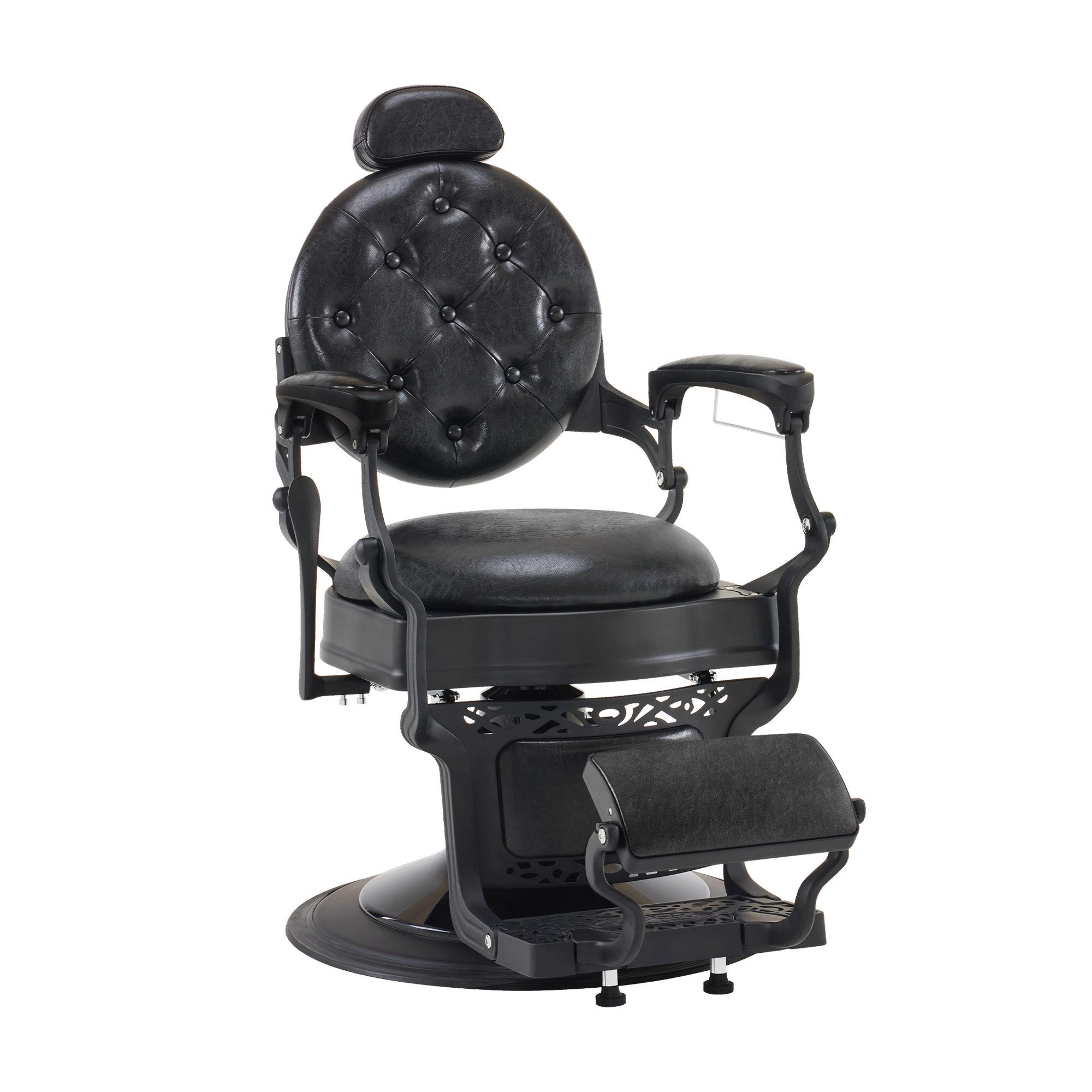 Barberpub Stuhl Barberpub Friseurstuhl mit Kopfstütze 2940BK, Drehbar,Höhenverstellbar,Kippbar