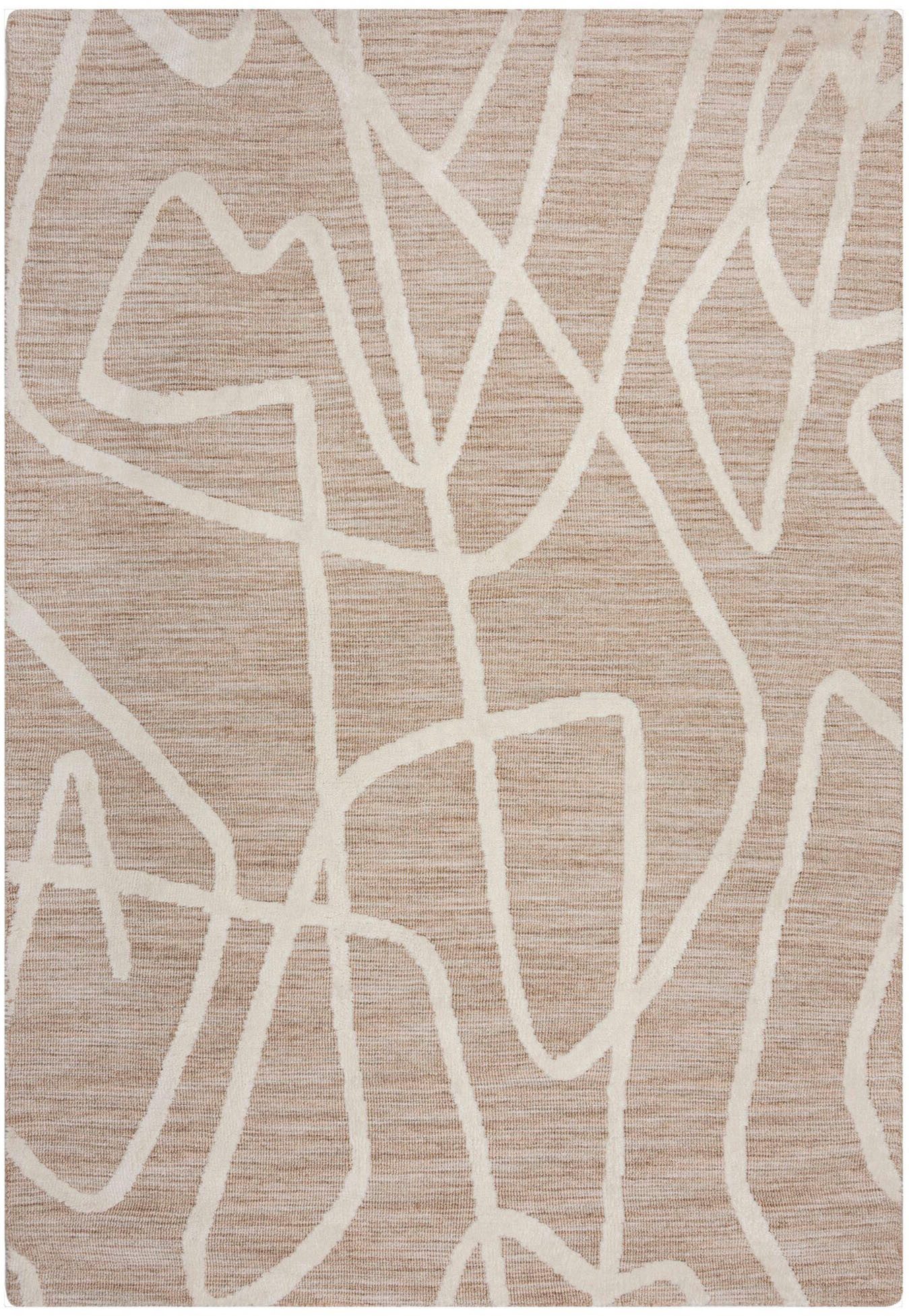 FLAIR RUGS Teppich Micah, rechteckig, Höhe: 12 mm, Hoch-niedriger Flor in Wolle-Optik