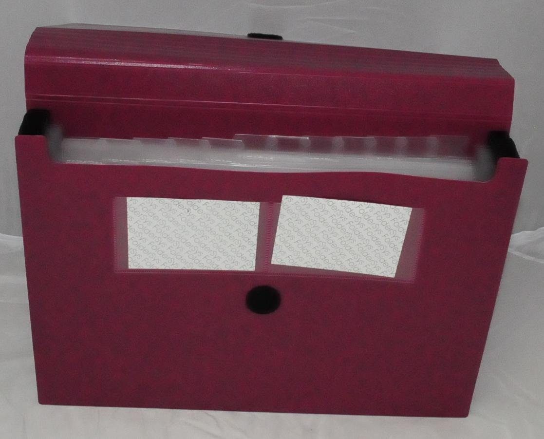 FOLDERSYS Fächermappe FolderSys 70006 AKKORDEON Dehnbare Fächermappe 12 Fächer - bordeaux