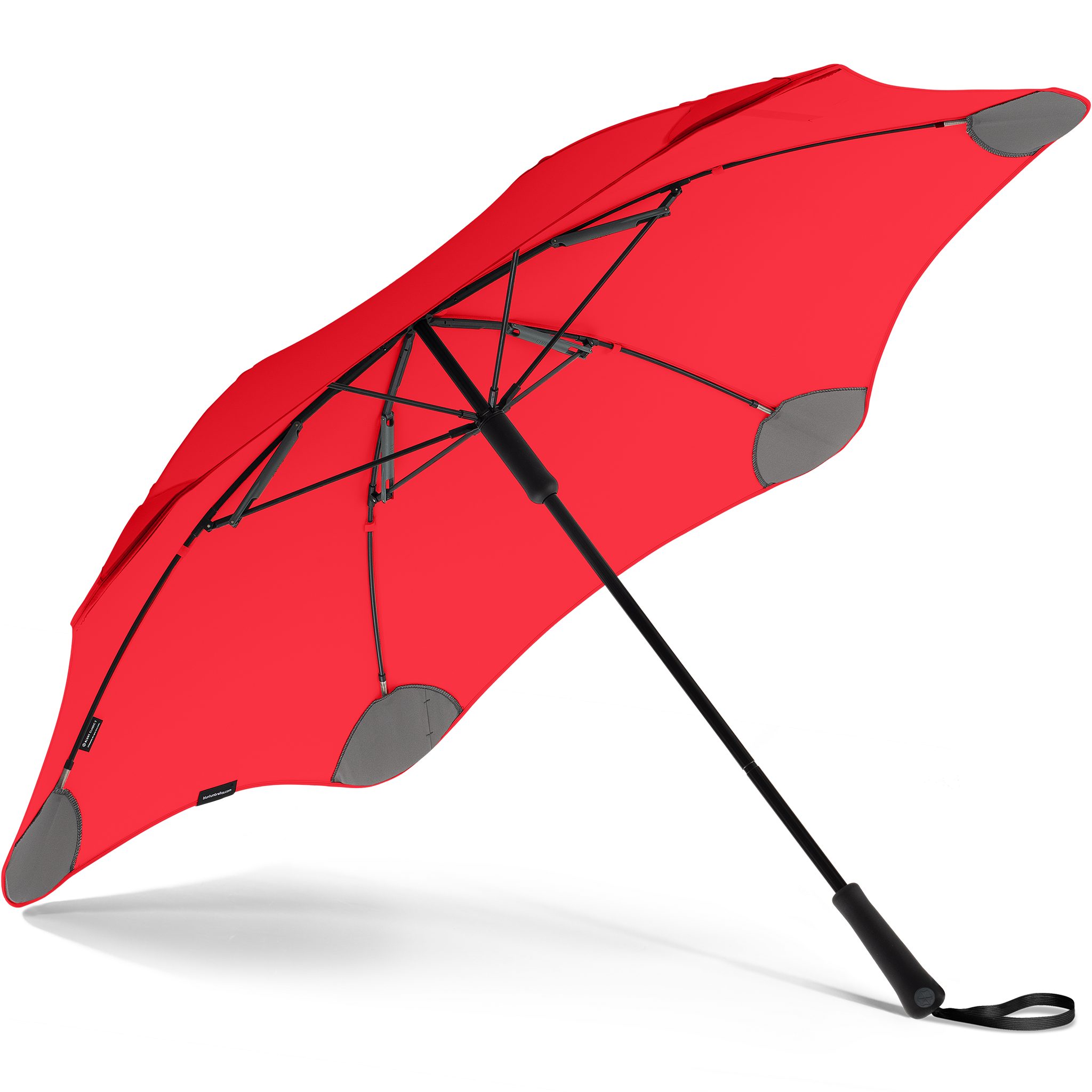 Silhouette Blunt patentierte Technologie, Classic, herausragende Stockregenschirm einzigartige rot
