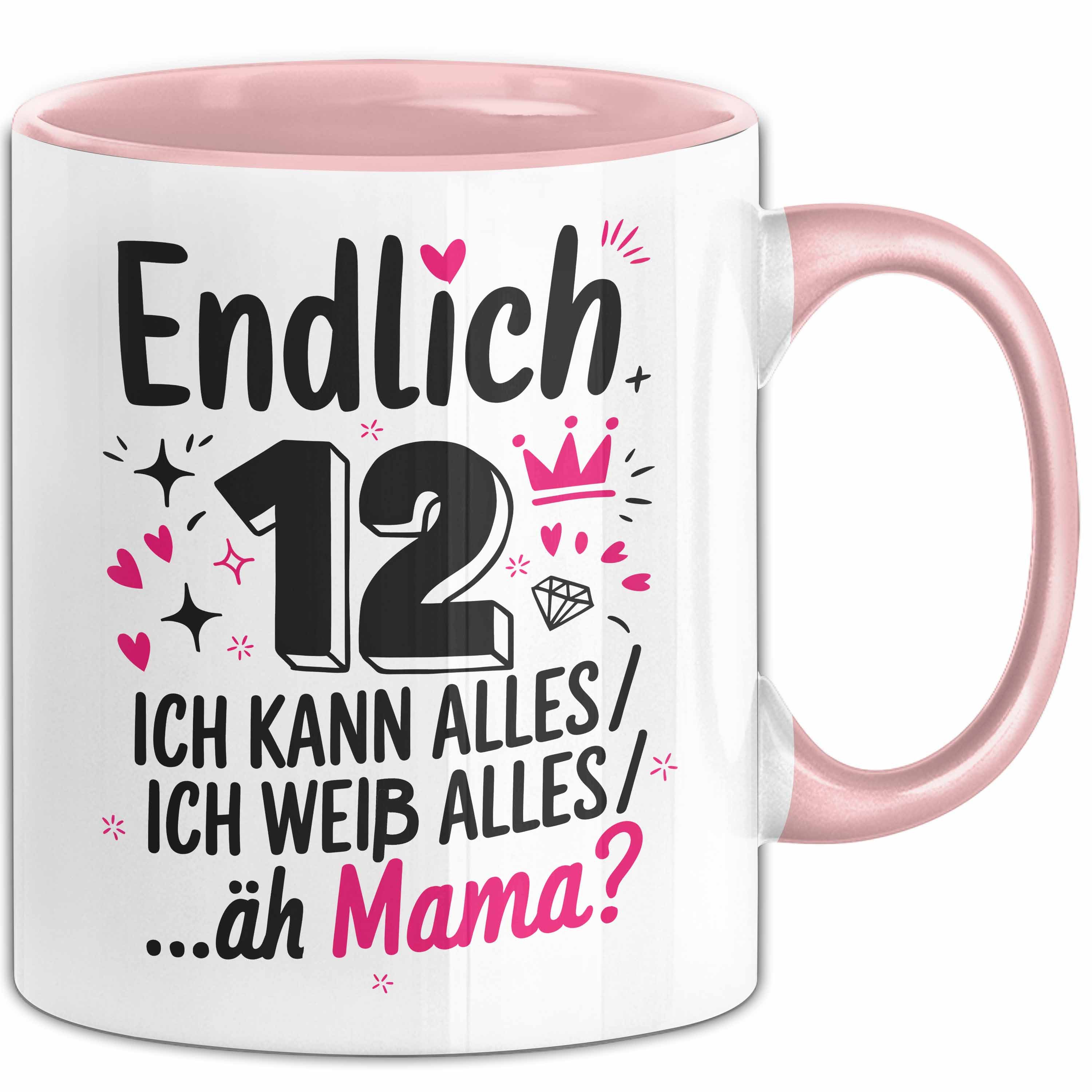 Trendation Tasse 12 Geburtstag Teenager Tasse Geschenk Lustige Geschenkidee Spruch Endl, Keramik
