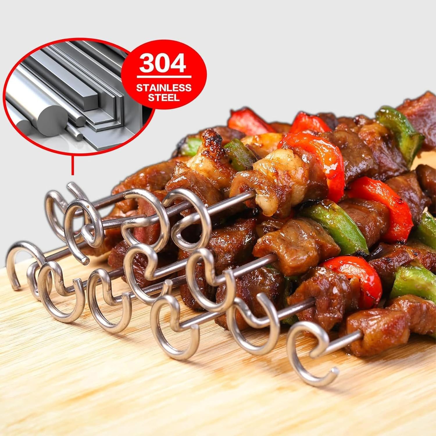 FELIXLEO Grillguthalter Air Fryer Spieße Ständer, Edelstahl Kebab Rack Grill Halter Kompatibel, (1-St) – Bild 4 von 5