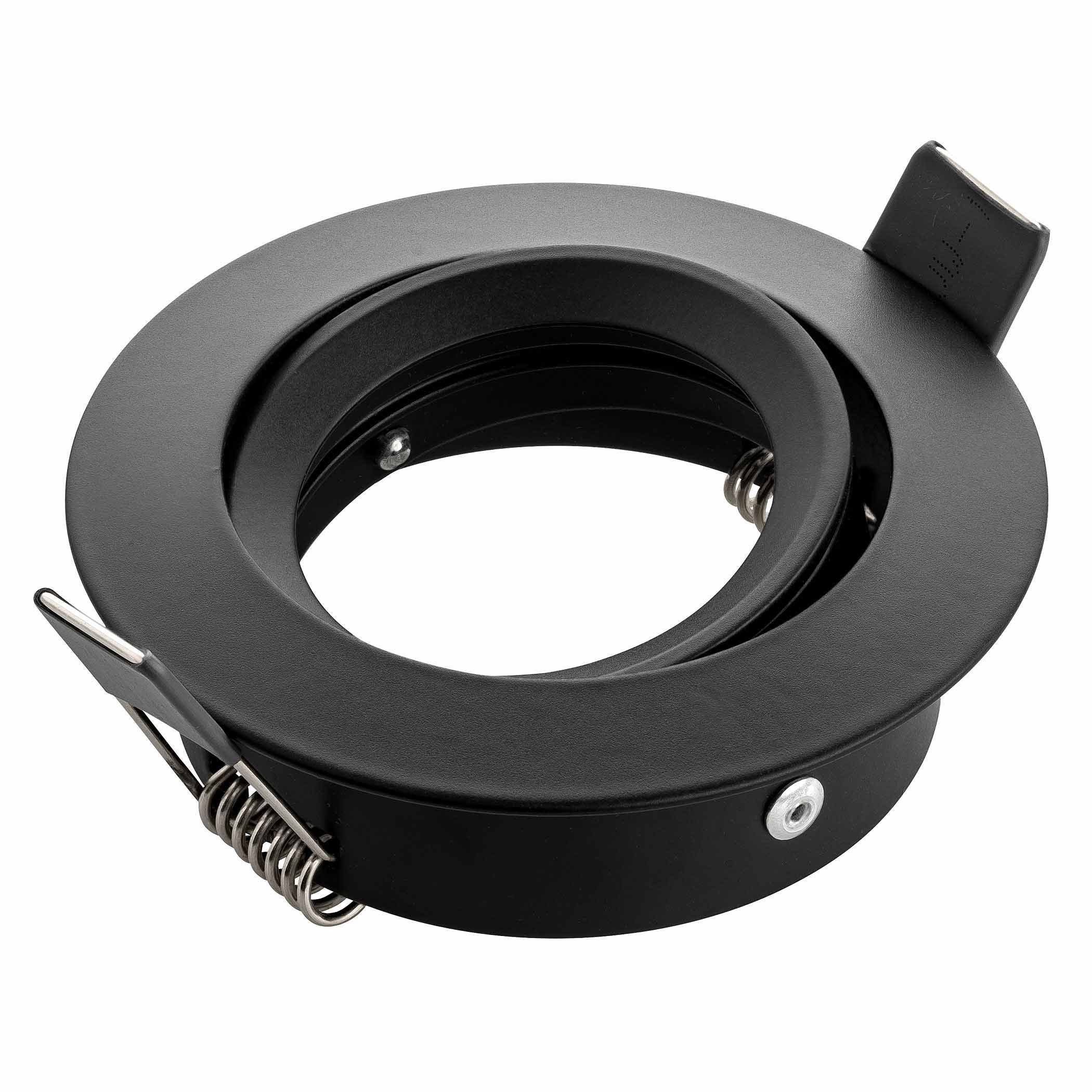 SEBSON Einbaurahmen Einbaustrahler inkl. GU10 Fassung, Lochdurchmesser 75mm, flach 25mm, schwenkbar, GU10 Fassung (ohne Leuchtmittel), Aluminium Deckenspot