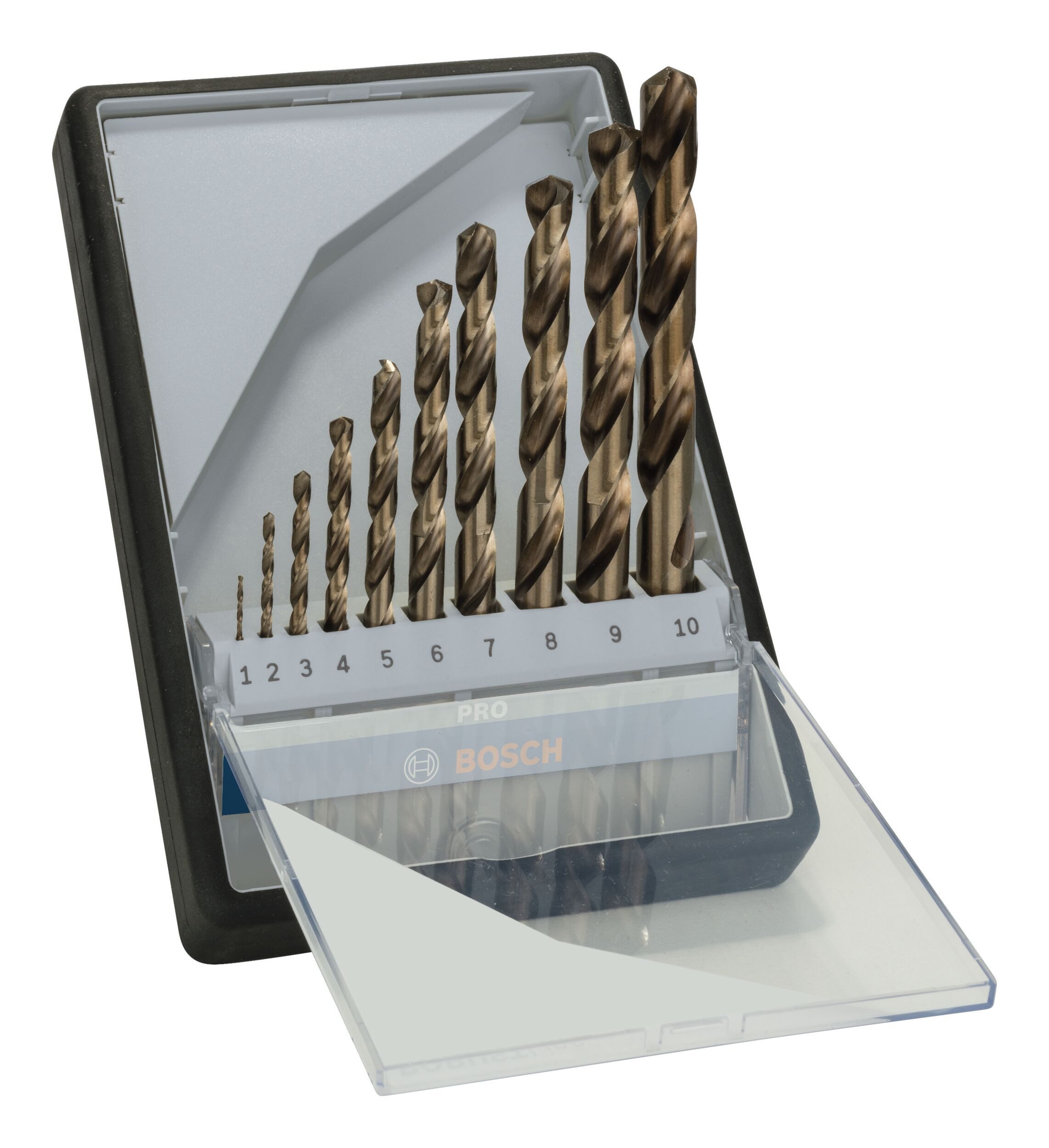BOSCH Metallbohrer Pro Stainless Steel, (10 Teile), HSS-Co Set, 10-teilig