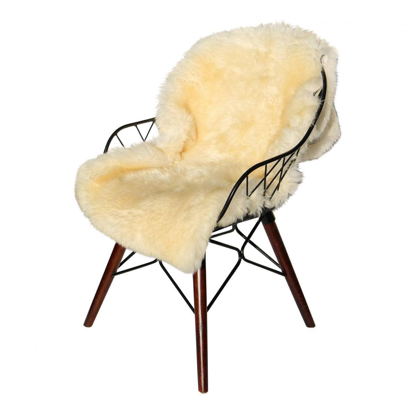 Hollert Fellteppich, fellförmig, Merino Schaffell Champagner Läufer Teppich dick & kuschelig weich. € 89,00