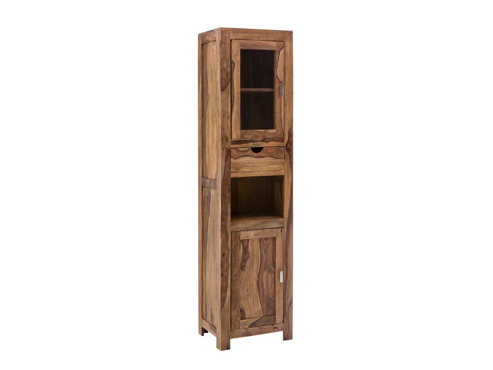 massivum Hochschrank Laros Massivholz Akazie Wandschrank