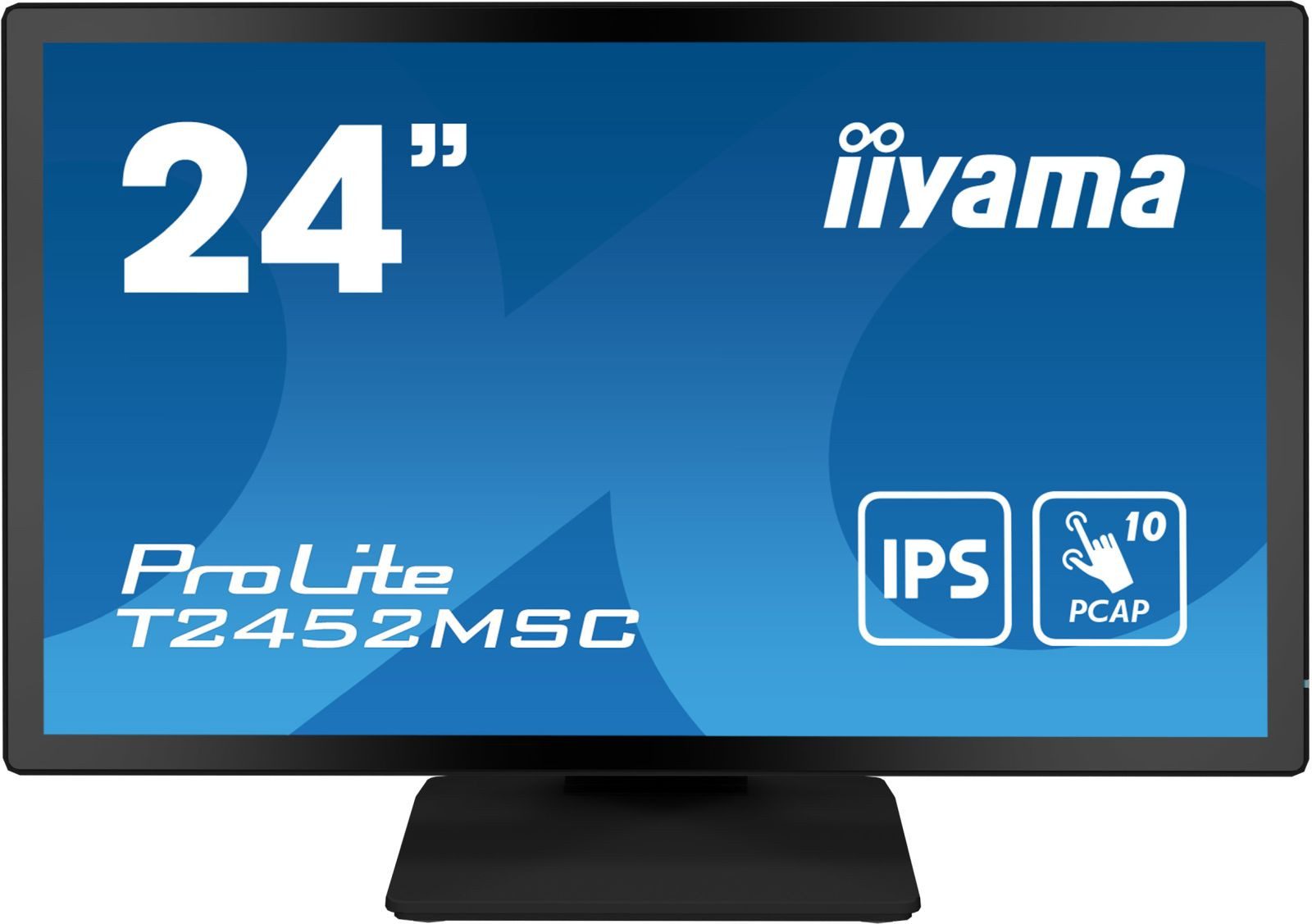 Iiyama T2452MSC-B1 60,96cm 24Zoll IPS FHD 10P Touch Flat Bezel Free Glass TFT-Monitor (1920 x 1080 px, Full HD, 14 ms Reaktionszeit, 60 Hz, IPS, Touchscreen, Lautsprecher)