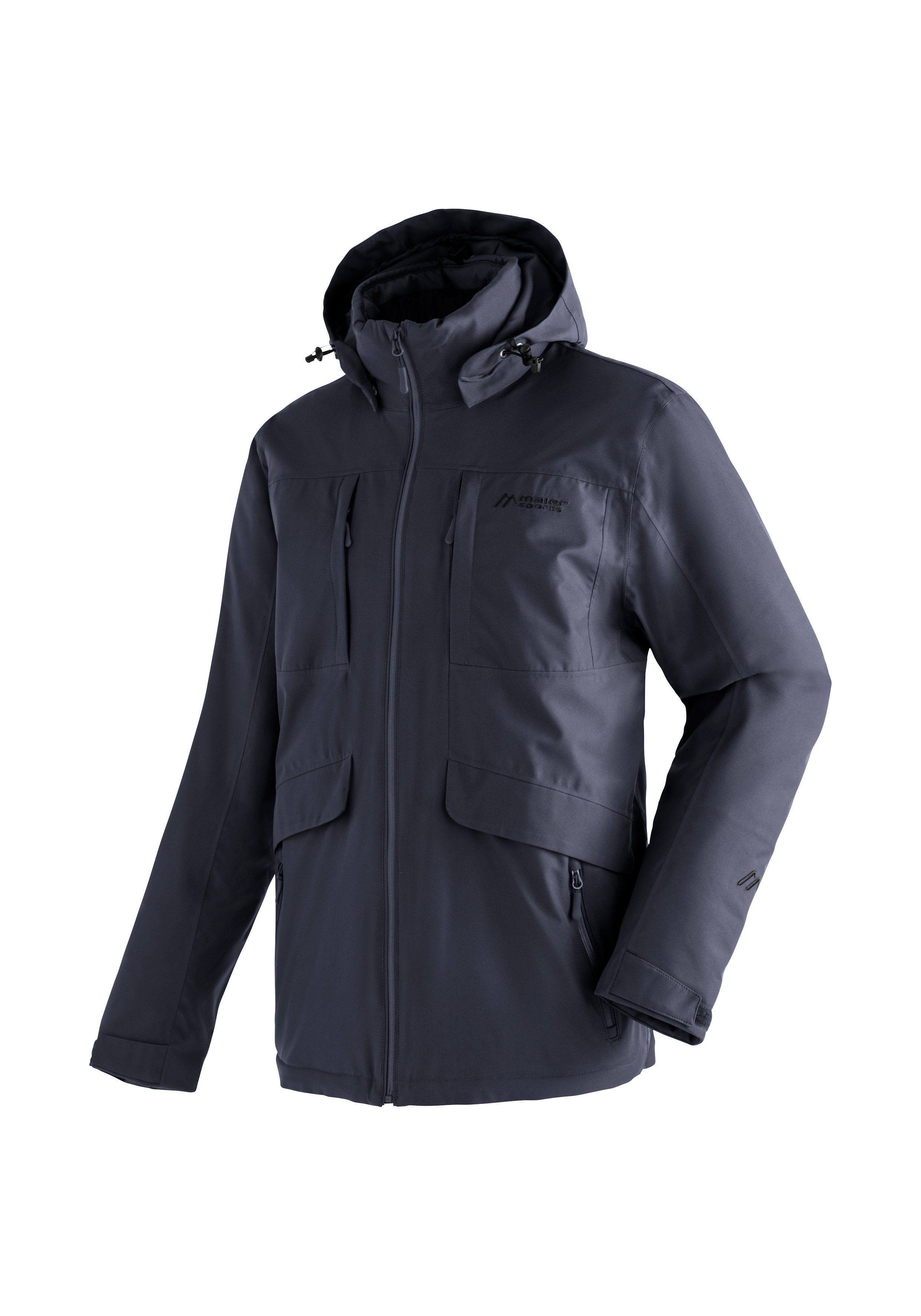 Maier Sports Funktionsjacke Wambra M Outdoor-Funktionsjacke mit großer Netztasche für die Kapuze