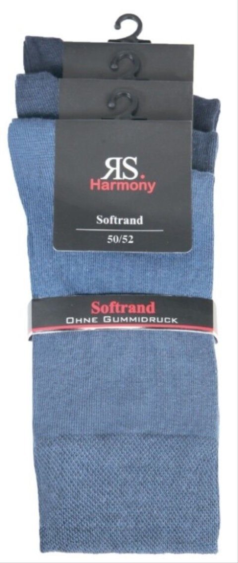 Businesssocken Baumwolle Herren Übergröße 47-54 jeans mit Softrand o. Gummi Jeanstöne