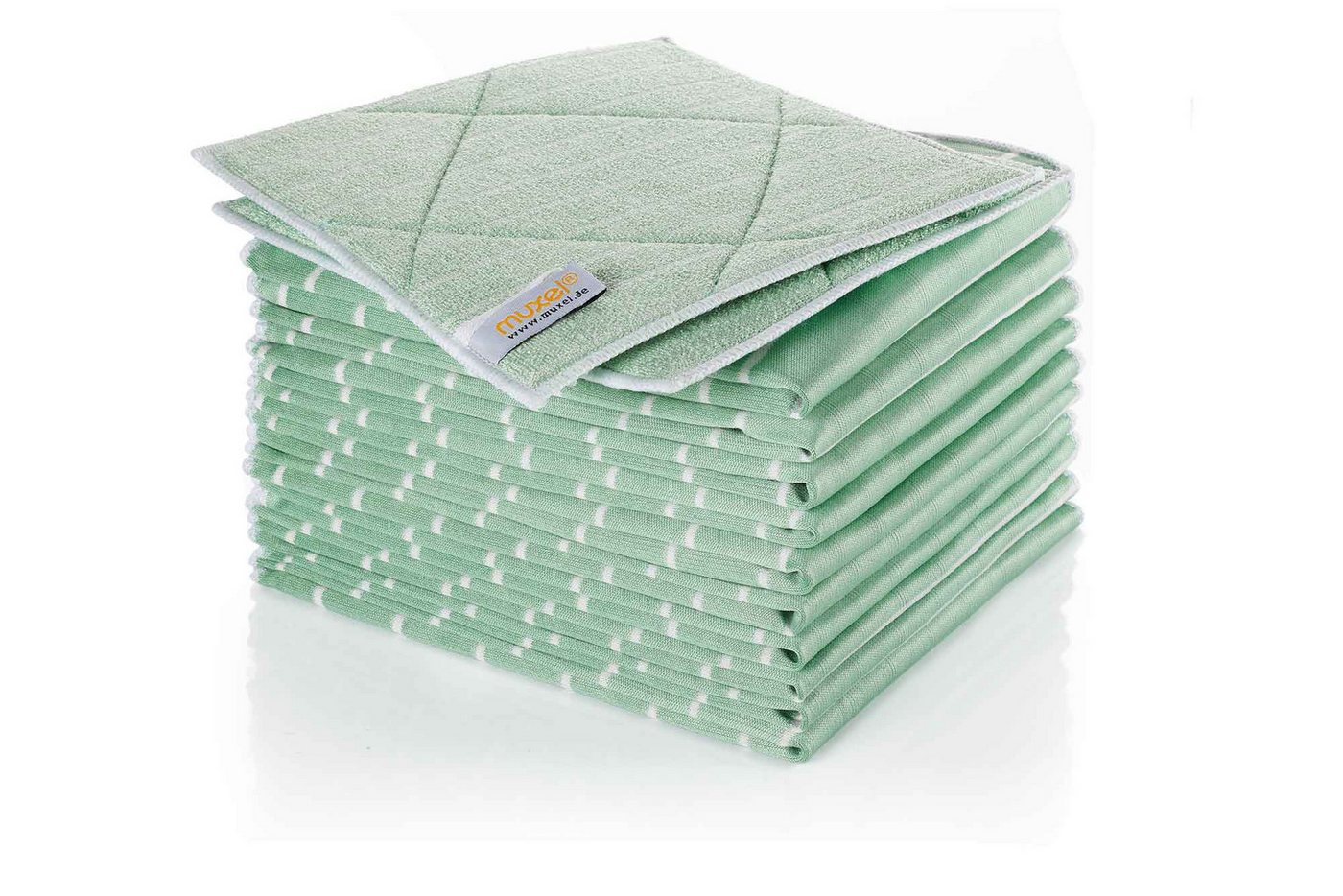 Thumbnail - Muxel Bambus-Reinigung-Tuch, 12er Set Reinigungstuch (66% Polyester / 18% Viskose aus Bambus/ 16% Polyamid, 40)