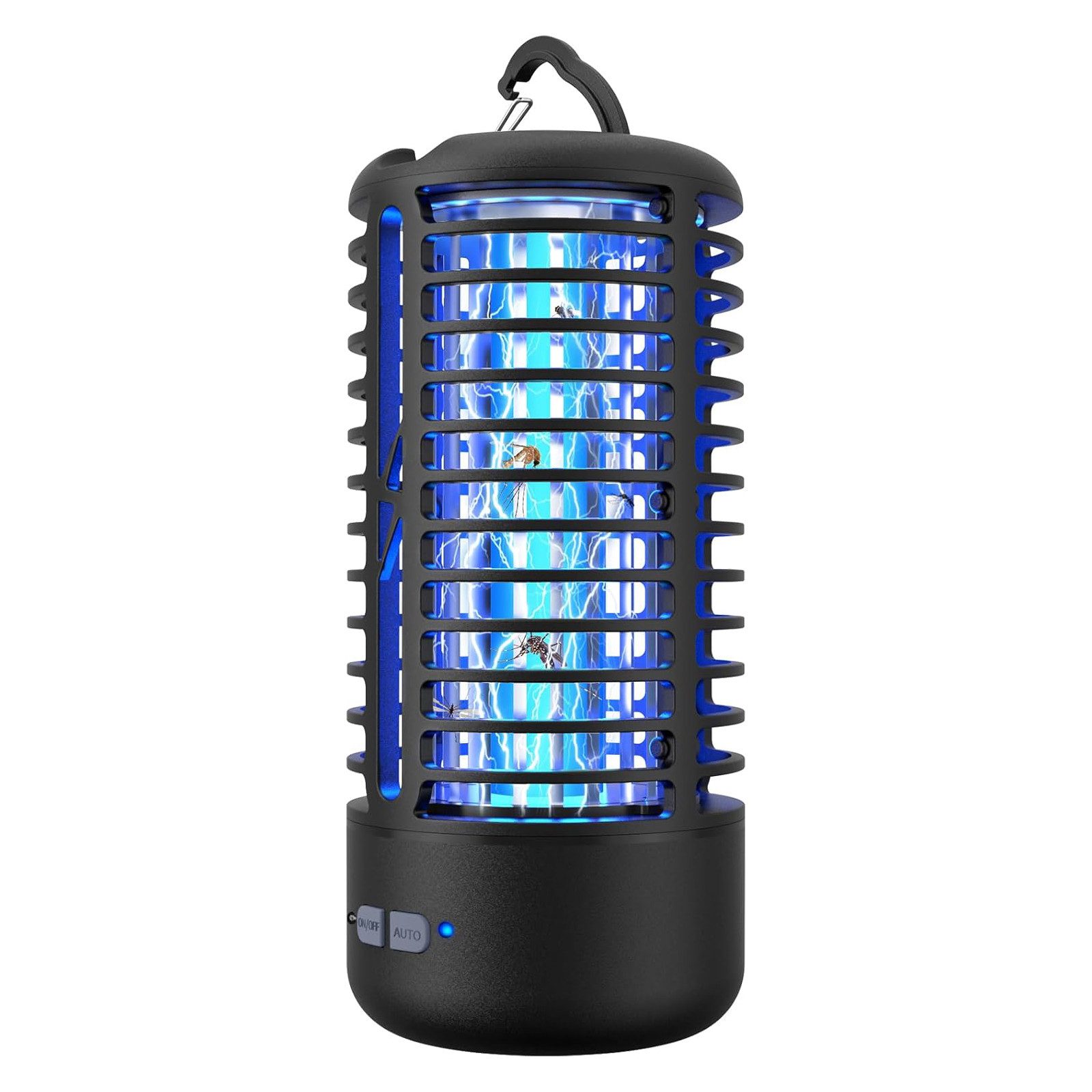 ANYSUN Insektenvernichter elektrisch mit LED Lampe, 4000mAh Akku – UV Mückenlampe & Fliegenfalle, Insektenlampe für Innen