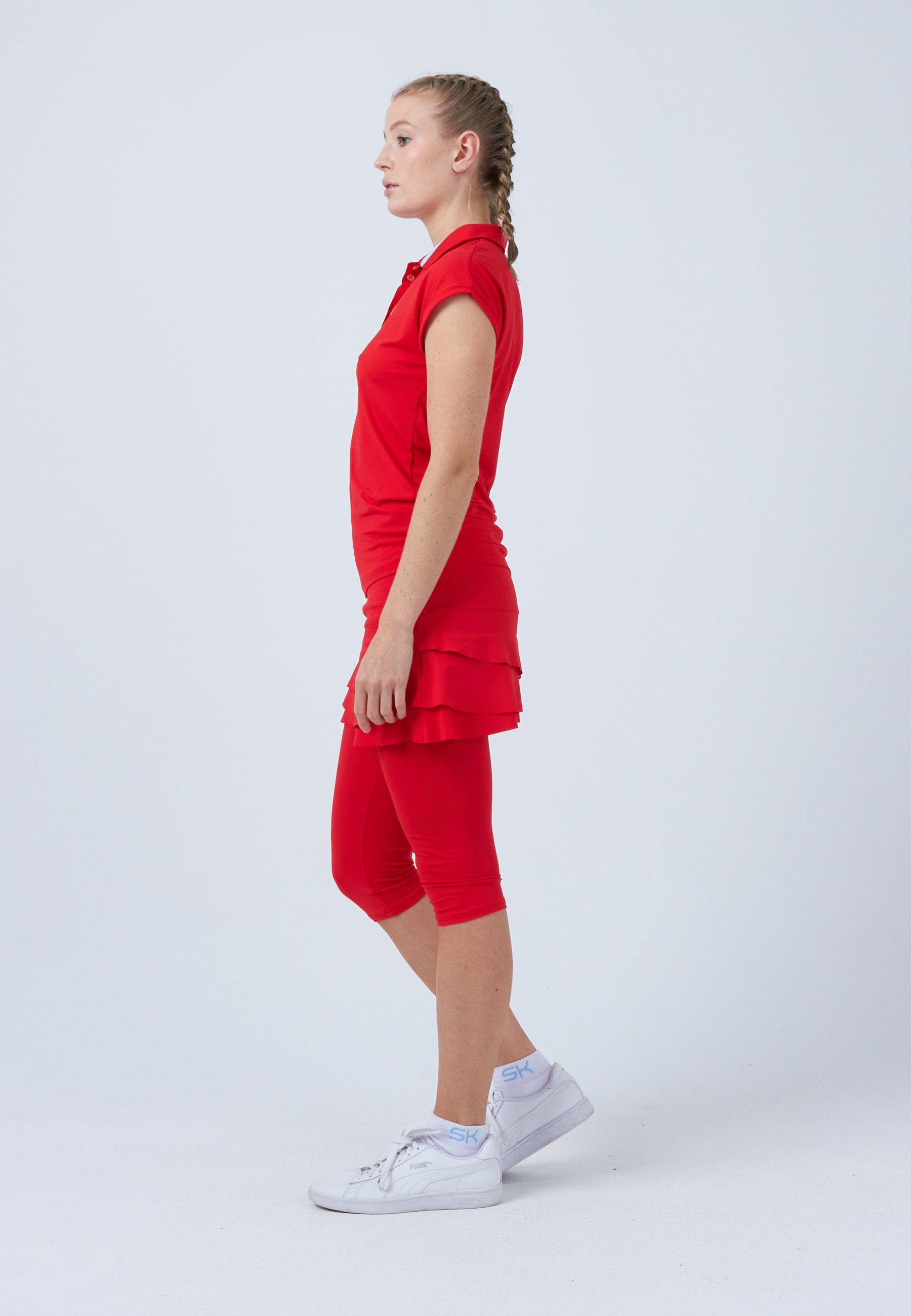 SPORTKIND Funktionsshirt Golf Polo Shirt Loose-Fit Mädchen & Damen rot | Funktionsshirts