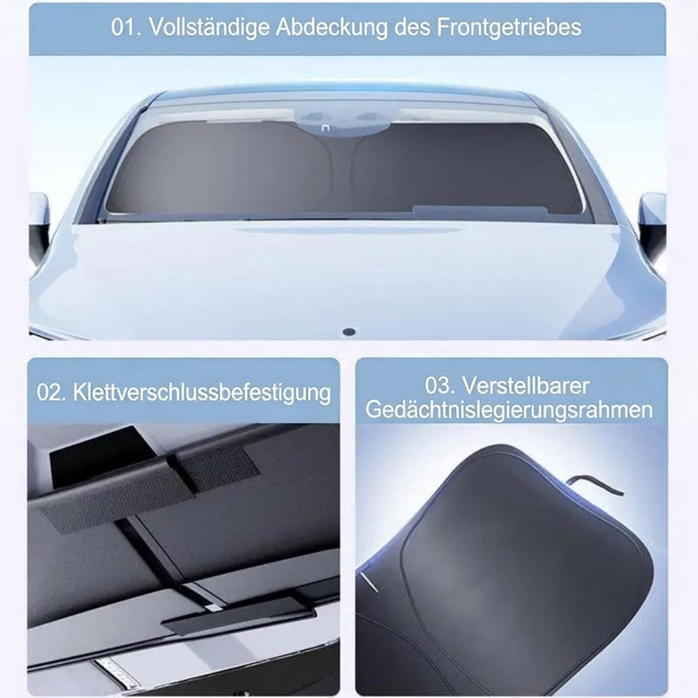 Heyork Car Sunshade, Foldable Windshield Sun Visor for Cars, SUVs, and Trucks