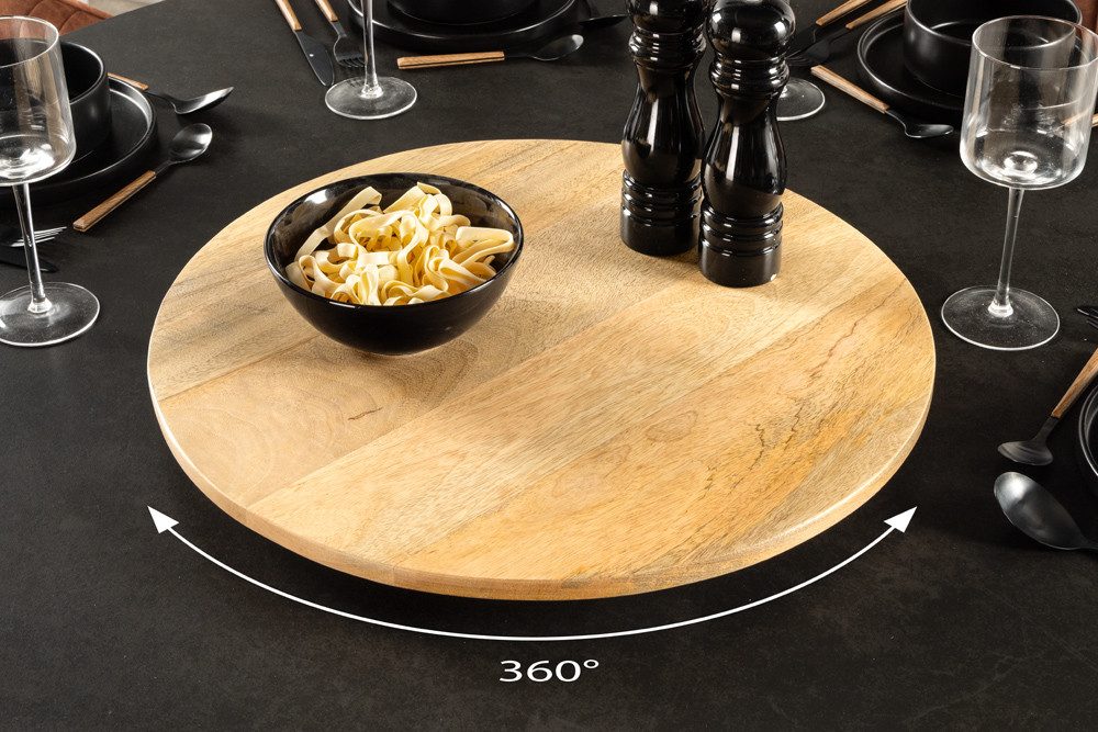 riess-ambiente Dekoteller MAKASSAR 50cm natur – Mangoholz, lackiert, handma günstig online kaufen