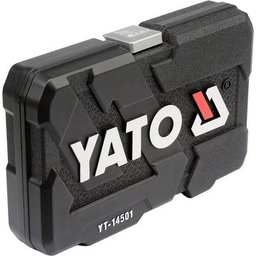 Yato Bit- und Steckschlüsselset Steckschlüsselsatz 1, 4 Zoll 56 Teilig YT-14501, 56 tlg.