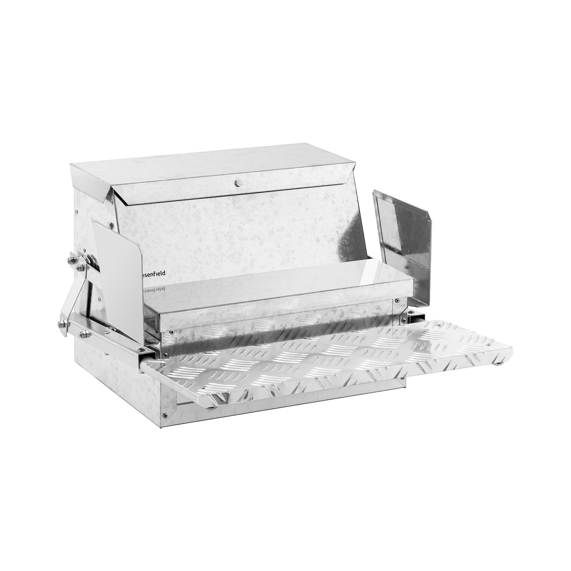 Futterautomat 11,5 kg Hühnerfutterautomat Hühner Feeder Futterspender Trittbrett