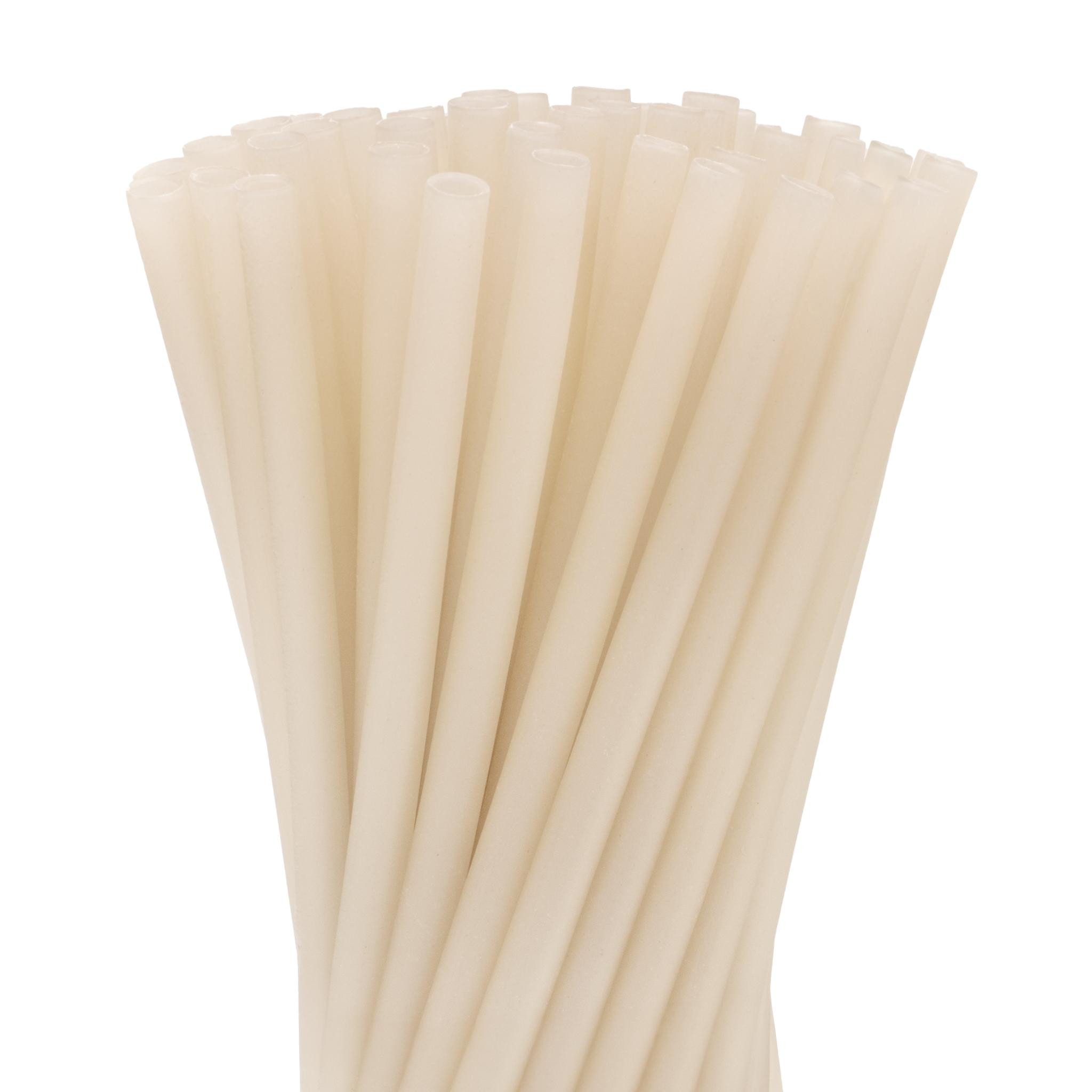 wisefood Trinkhalme 30-tlg., Essbare Reisstrohhalme, weiß, Ø 0,6 x 22,5 cm, (30-tlg)