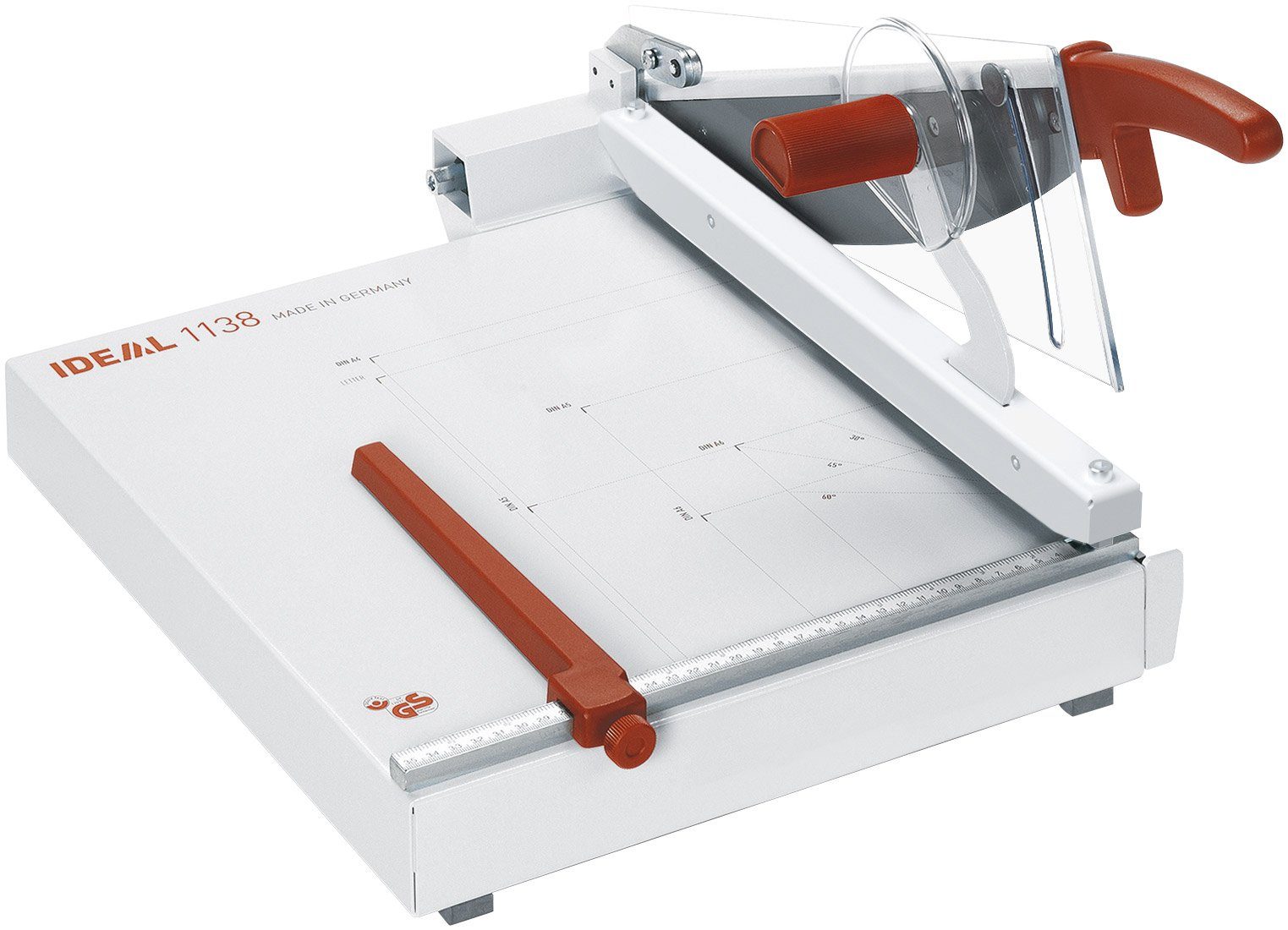 IDEAL Hebelschneidemaschine 1138, bis DIN A4 (356 x 403mm, Schnittlänge 385 mm, 50 Blatt Kapazität)