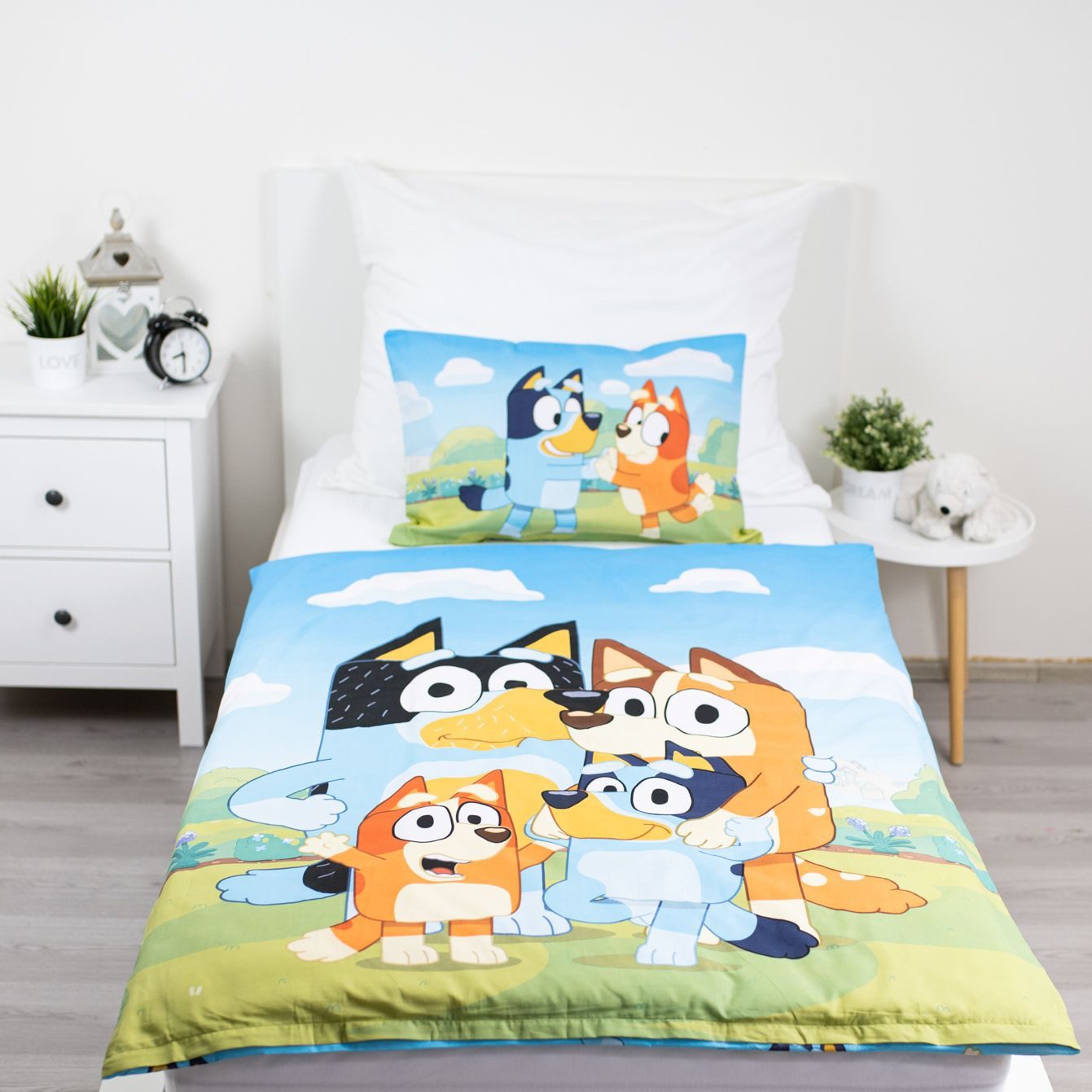 Jerry Fabrics Babybettwäsche Bluey Babybettwäsche Set Heeler Familie 100x13 günstig online kaufen