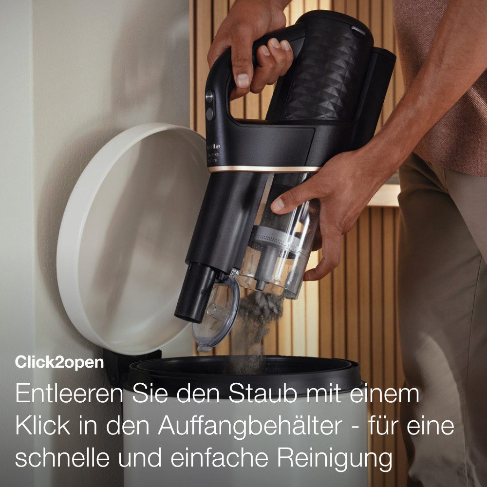 Miele Akku-Hand-und Stielstaubsauger Duoflex HX1 Akku Staubsauger, 2in1-Funktion, 3,15 kg leicht, 160 W, beutellos, Brilliantweiß Spacegrey Terrarot