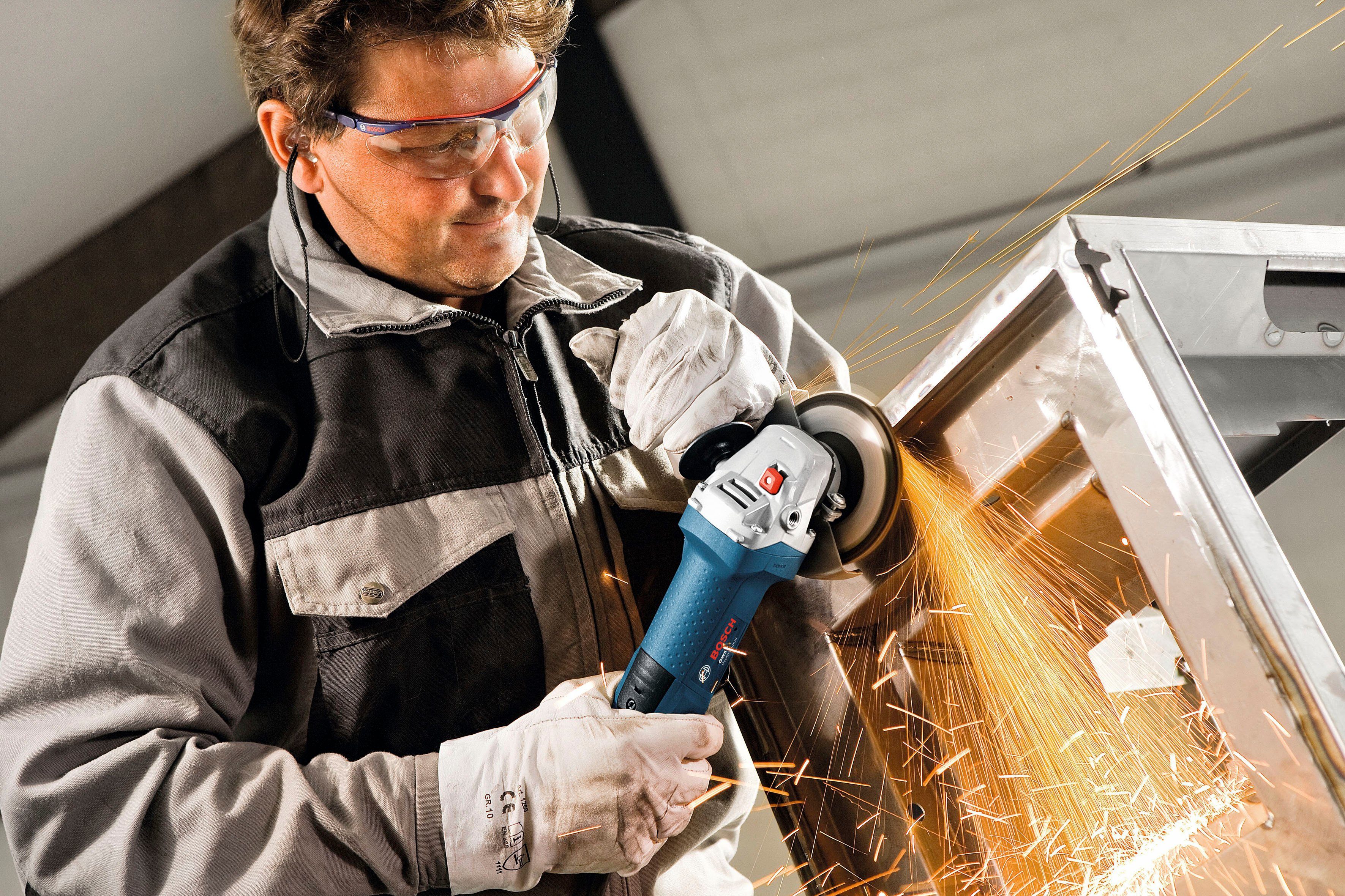 Bosch Professional Winkelschleifer GWS 7-125, max. 11000 U/min, (Set)