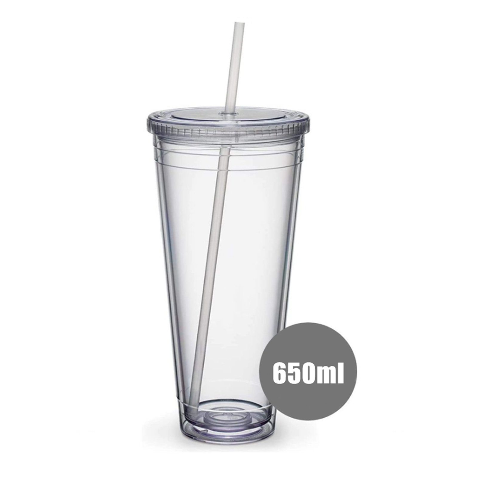 TWSOUL Tasse 600-650ML Trinkbecher Partybecher, Deckel mit doppelwandig