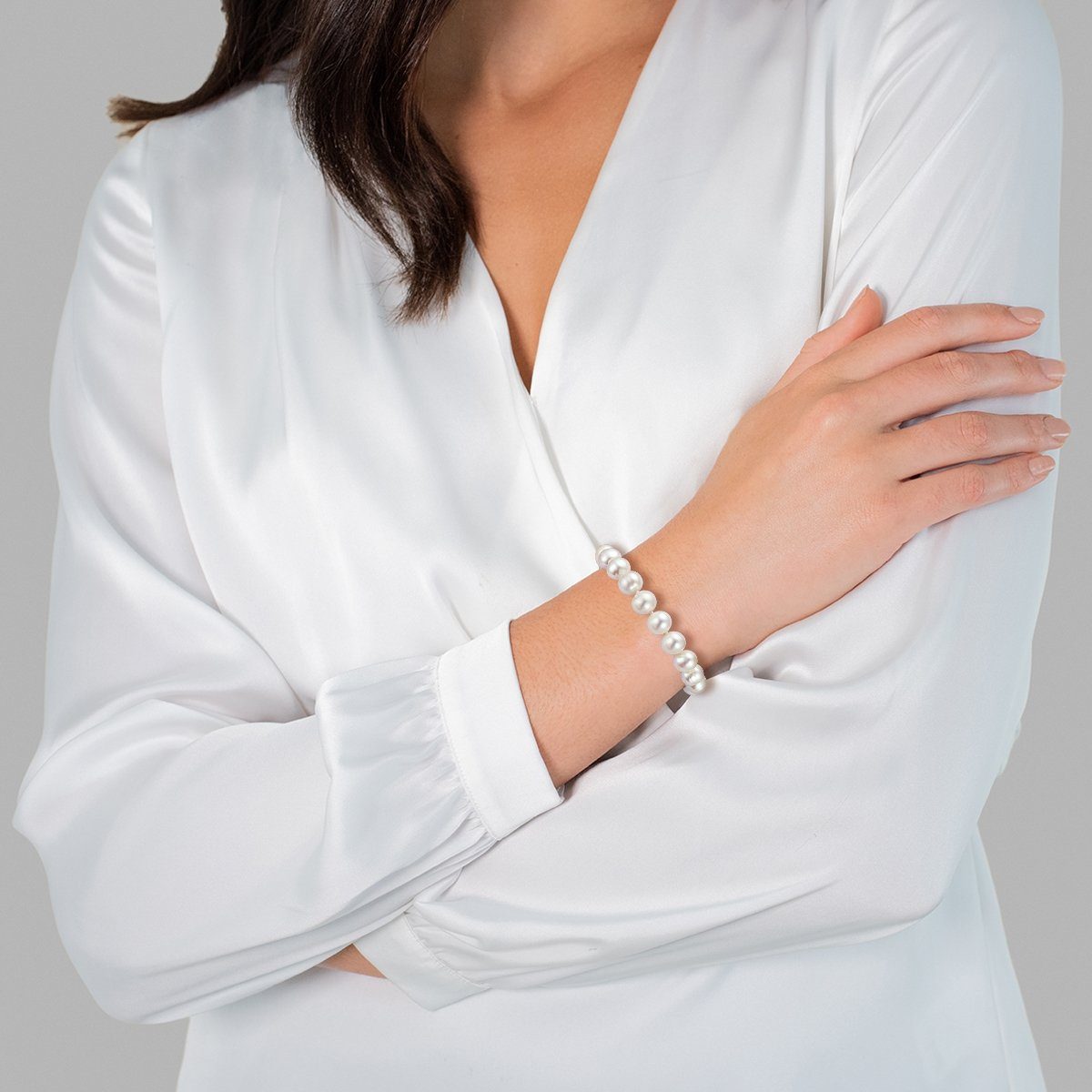 Valero Pearls Perlenarmband silber, mit Süßwasser-Zuchtperlen günstig online kaufen