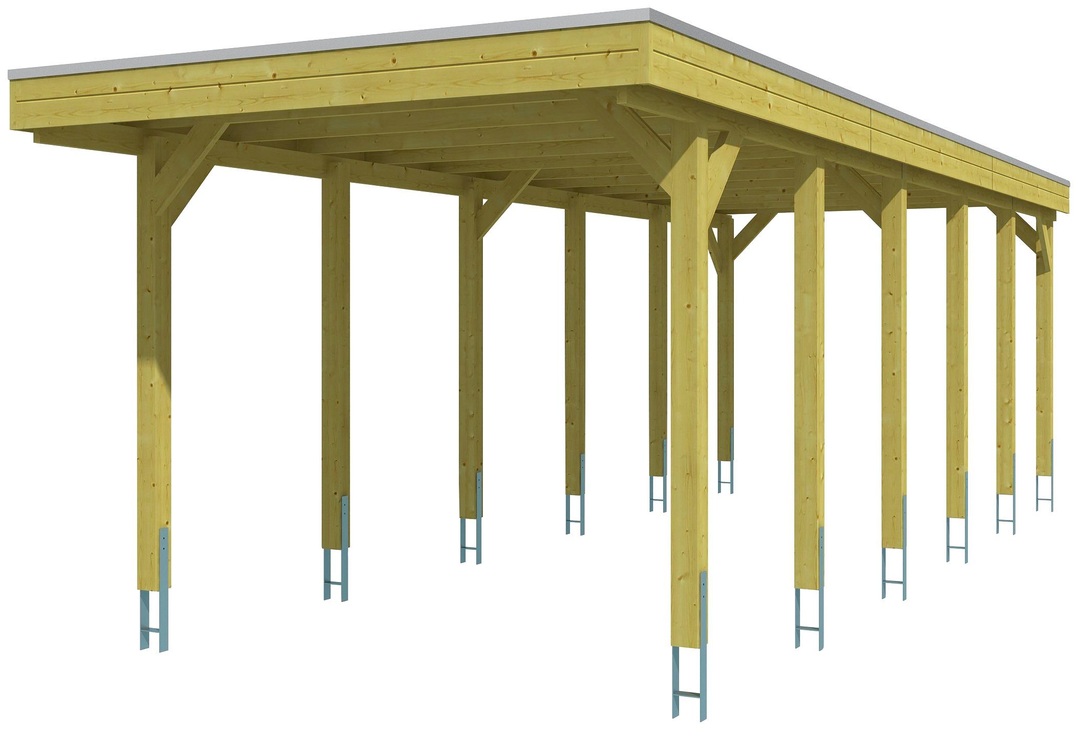 BxT: Einfahrtshöhe Skanholz cm cm, 221 grün Friesland, Einzelcarport 314x860