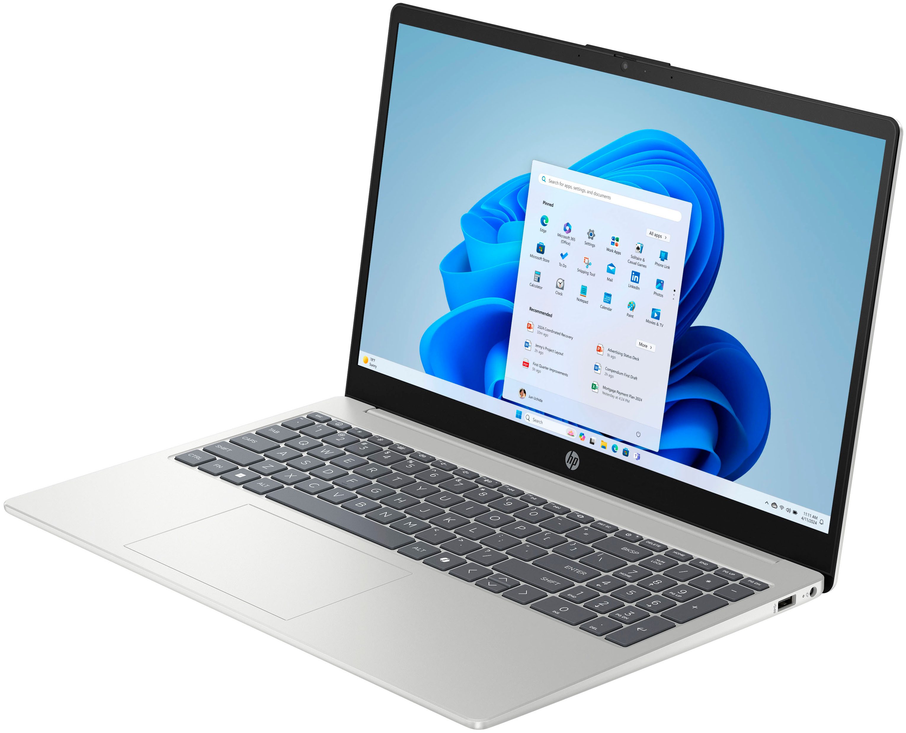 HP 15-fc1031ngx Notebook (39,6 cm/15,6 Zoll, AMD Ryzen 3 7320U, Radeon™ 610M, 8 GB, 256 GB SSD)