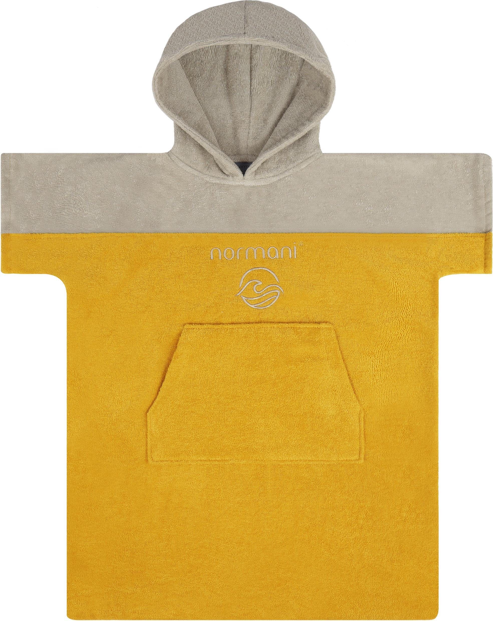 normani Badeponcho Kinder Badeponcho Puwai, Bio-Baumwolle, Kapuze, Schlupf, Badeponcho aus 100 % Bio-Baumwolle