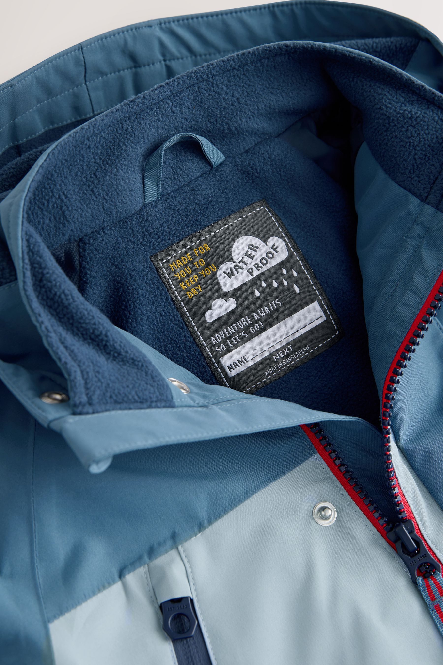 Next Funktionsmantel Wasserabweisender Anorak mit Fleecefutter (1-tlg)