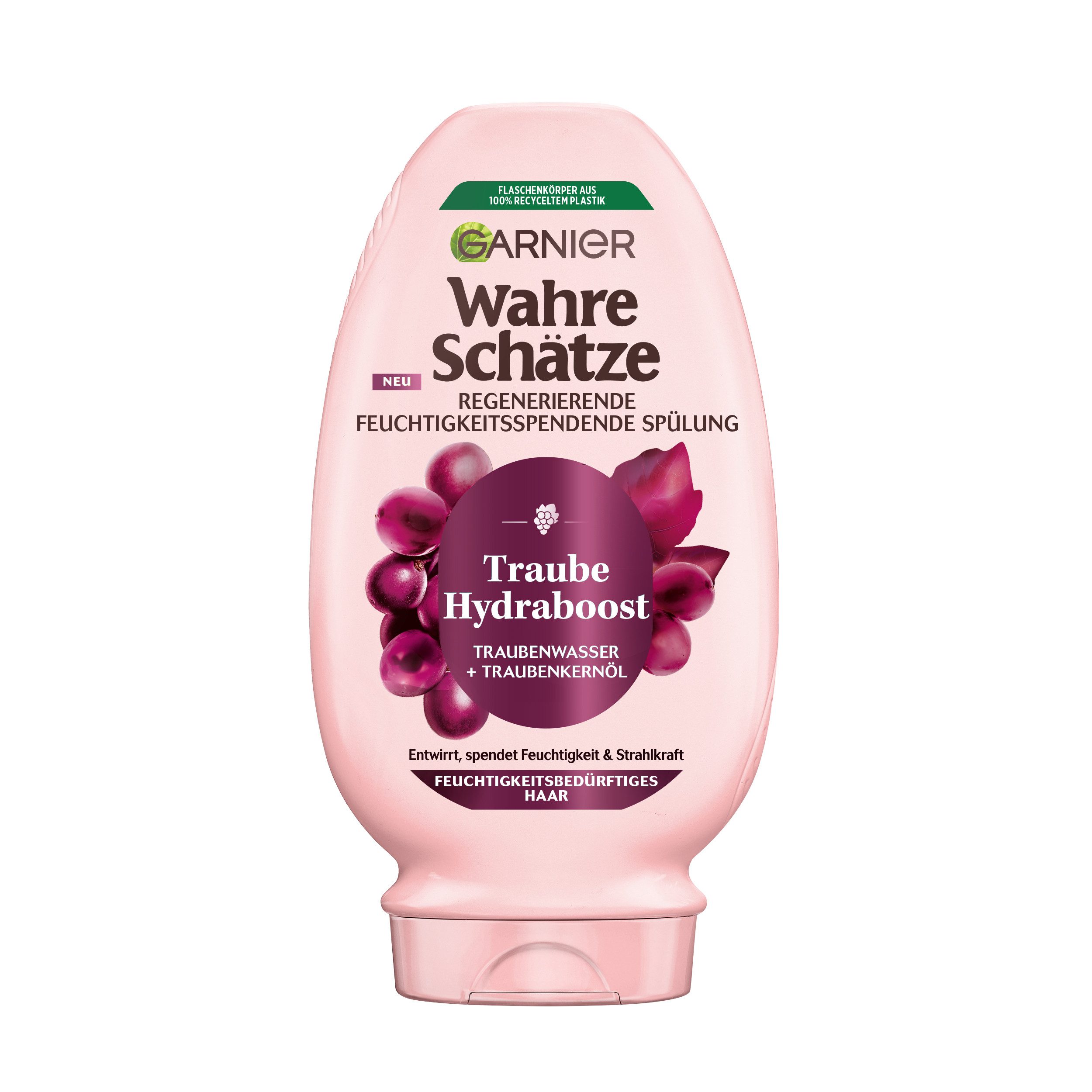 GARNIER Haarspülung Garnier Wahre Schätze Traube Hydraboost Spülung (6er Packung), Packung, 6-tlg., für feuchtigkeitsbedürftiges Haar, mit Traubenwasser und Traubenkernöl