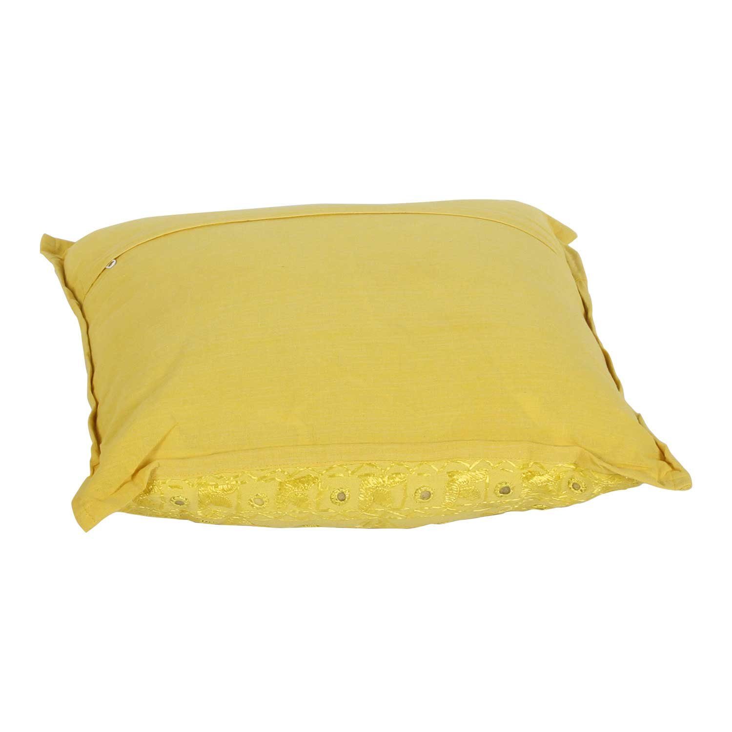 Casa Moro Dekokissen Pailletten Kissen Yuva 40x40 cm aus 100% Baumwolle mit Füllung, Dekokissen Boho Sofakissen Couchkissen