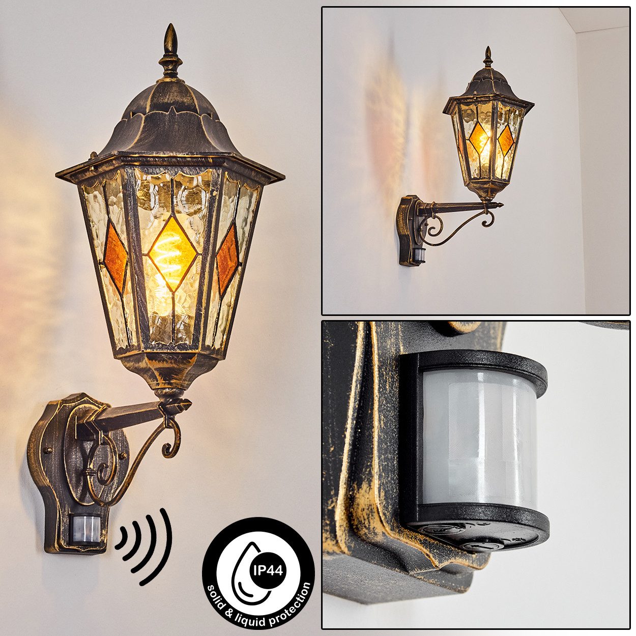 hofstein Außen-Wandleuchte Außenwandlampe mit Bewegungsmelder aus günstig online kaufen