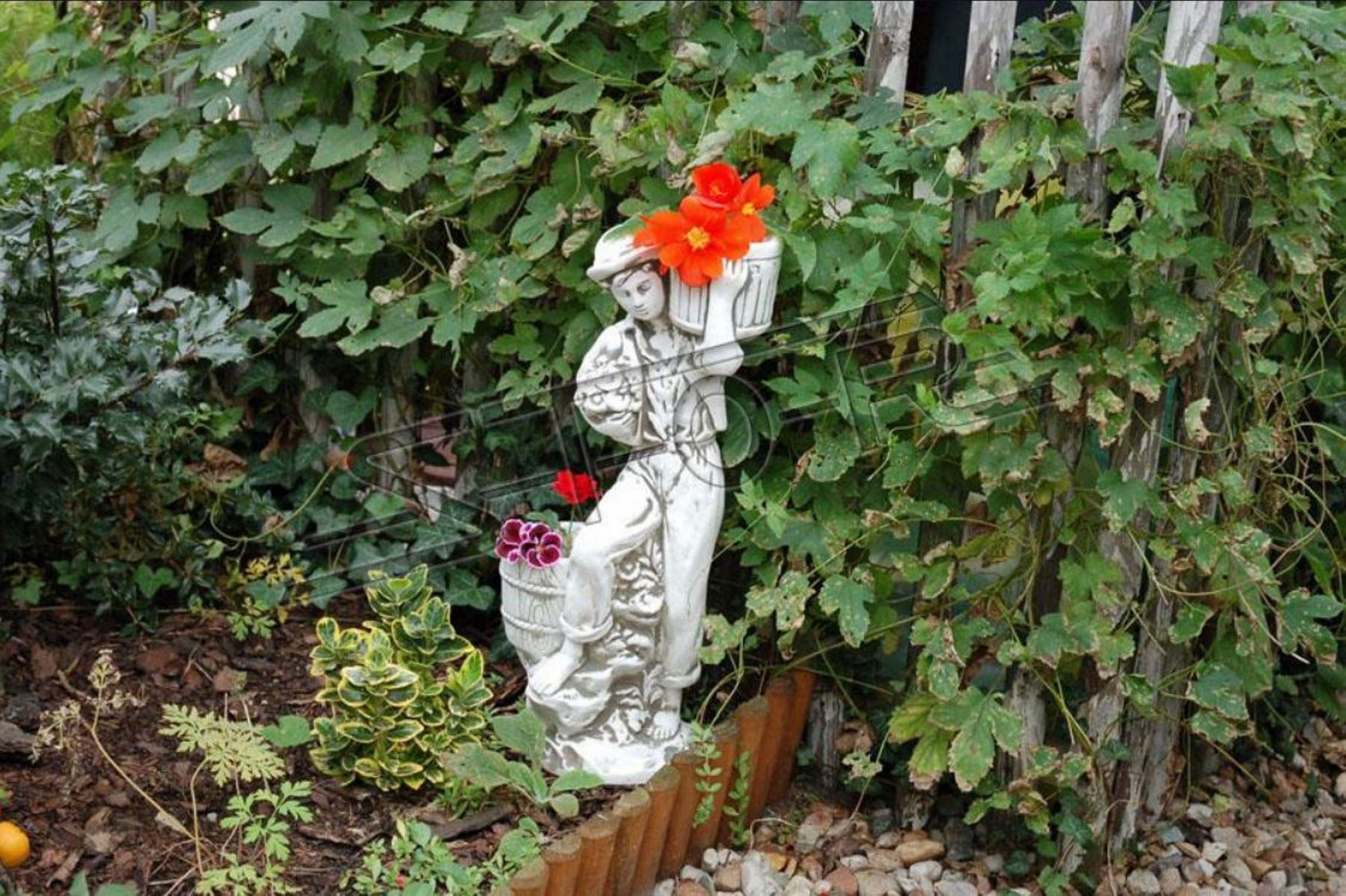 JVmoebel Skulptur Figur Blumenkübel Pflanz Kübel Dekoration Figur Blumentöpfe