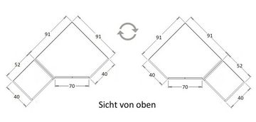 Marmex Möbel Schrank-Set Grant Set 15, (SET, Eckschrank, Regal mit Schubladen), Softclose-Funktion